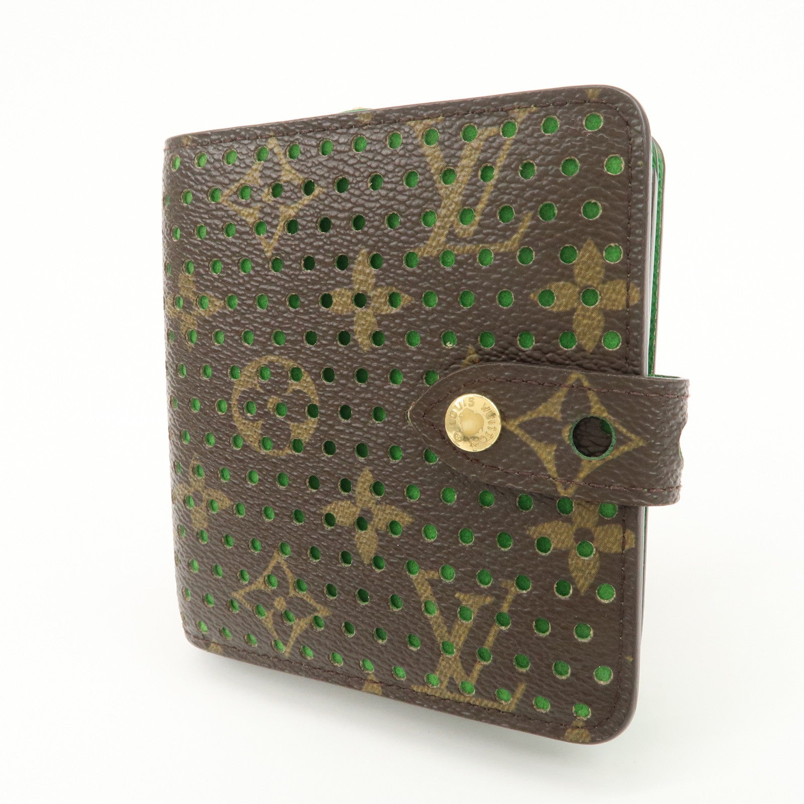 Louis Vuitton Monogram Perfor Compact Zip Bi-fold Wallet M95218