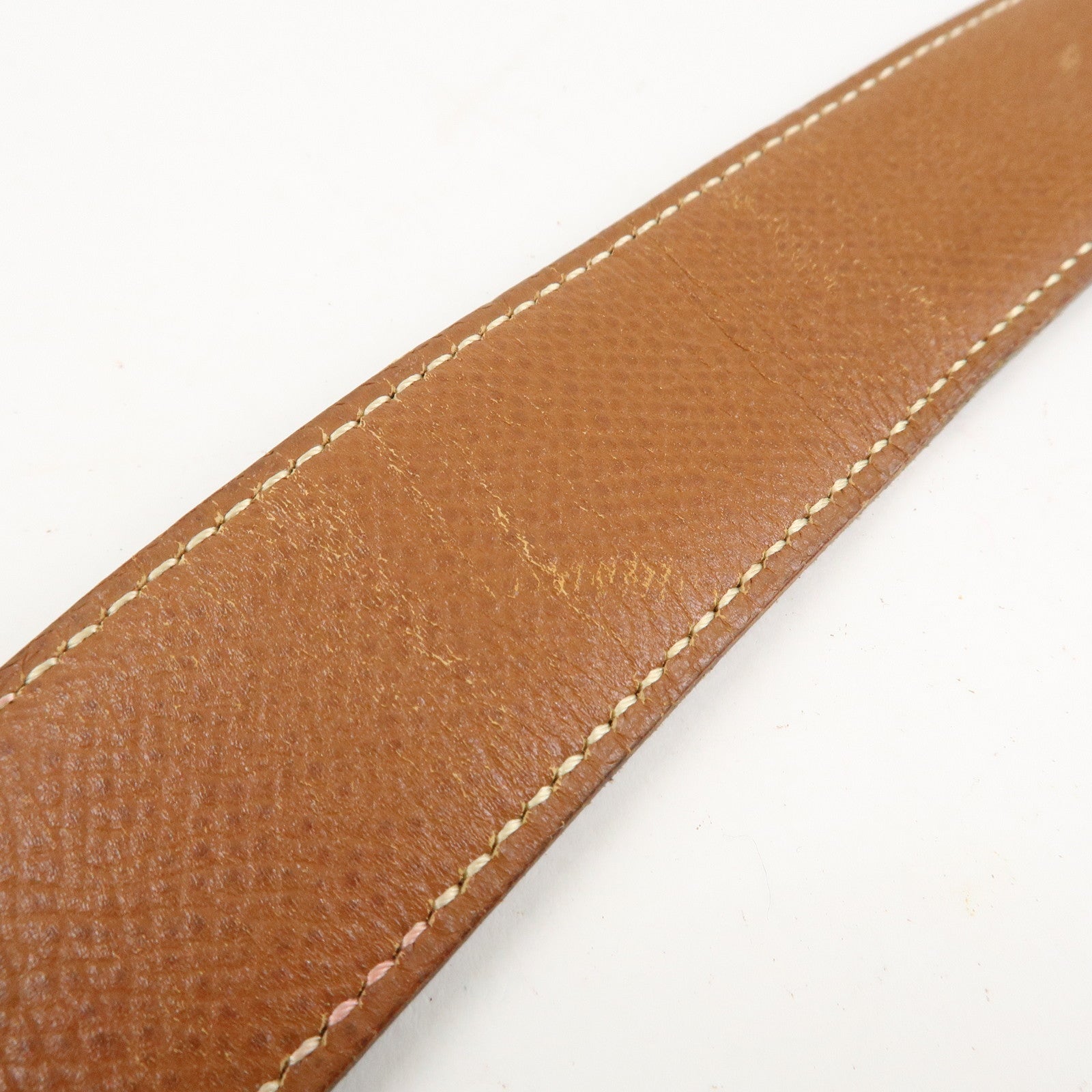 HERMES H Buckle Reversible Box Calf Constance Belt X Stamped Black Used