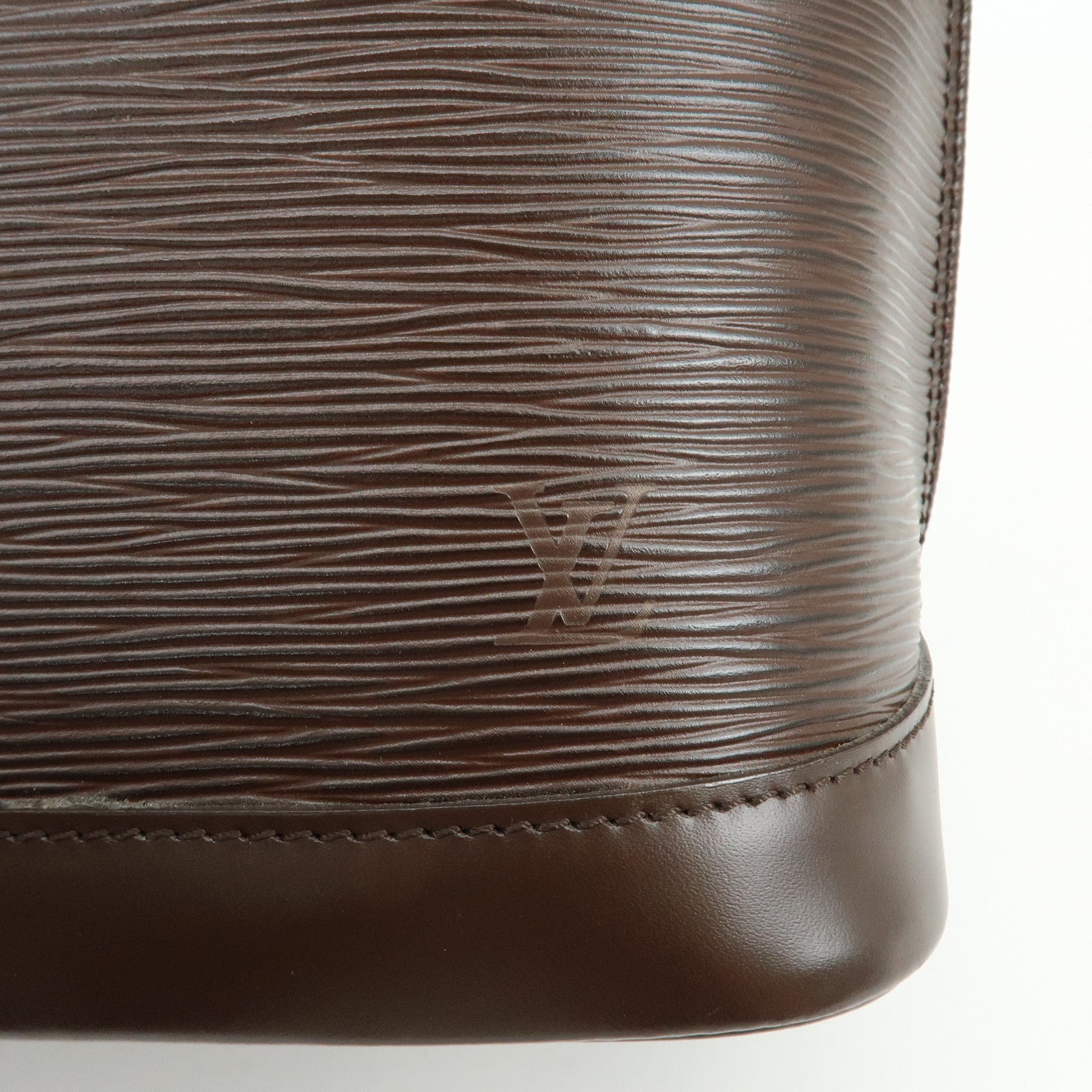 Louis Vuitton Epi Leather Alma Hand Bag Mocha Brown M5214D