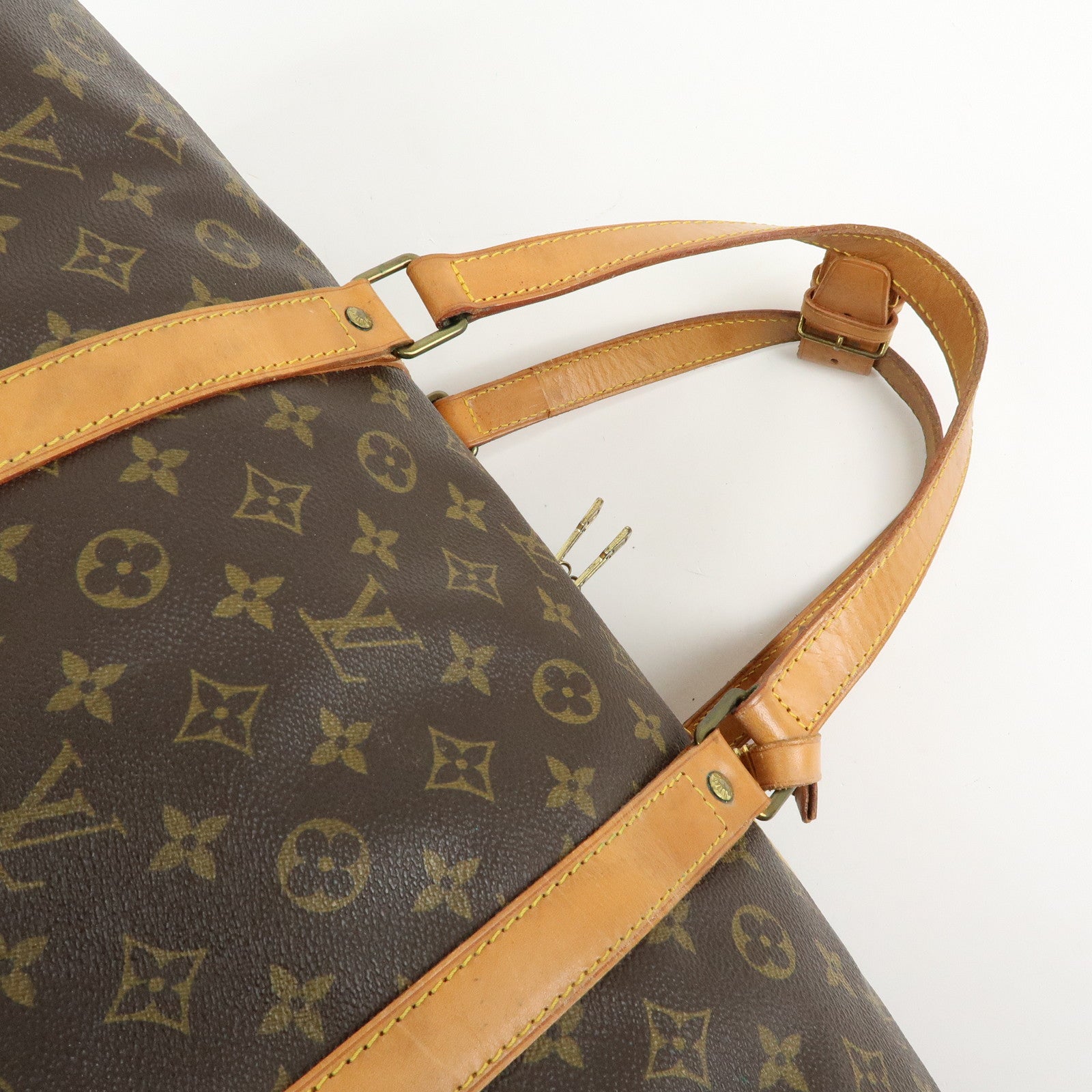 Louis Vuitton Monogram Sac Souple 55 Boston Bag Brown M41622