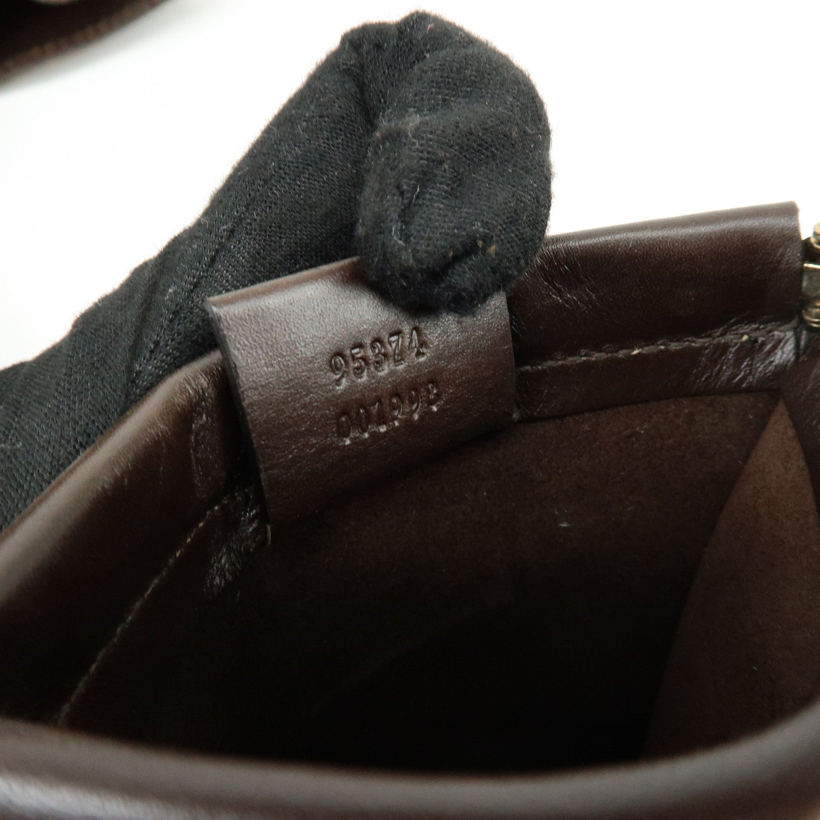 GUCCI Suede Leather Tote Bag Hand Bag Brown 95374