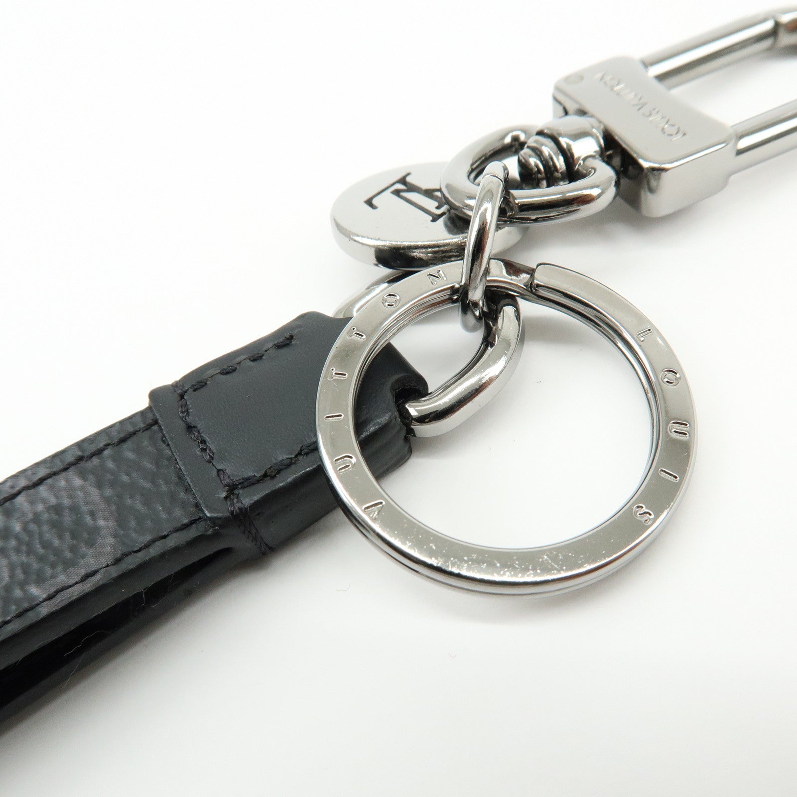 Louis Vuitton Monogram Eclipse Porte Cles Dragonne Key Chain M61950
