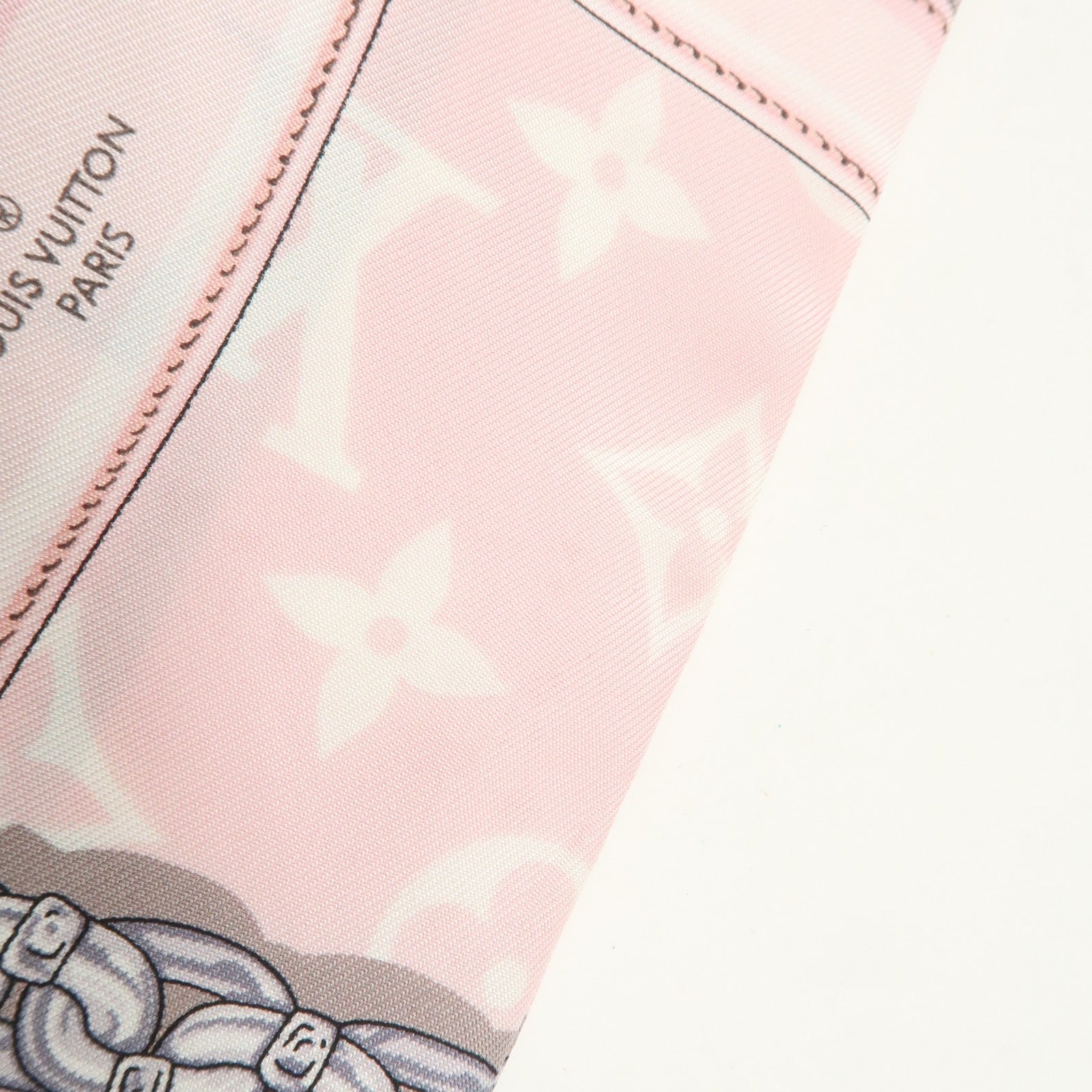 Louis Vuitton 100% Silk Bandeau Monogram Confidential Scarf Pink M70637 Used