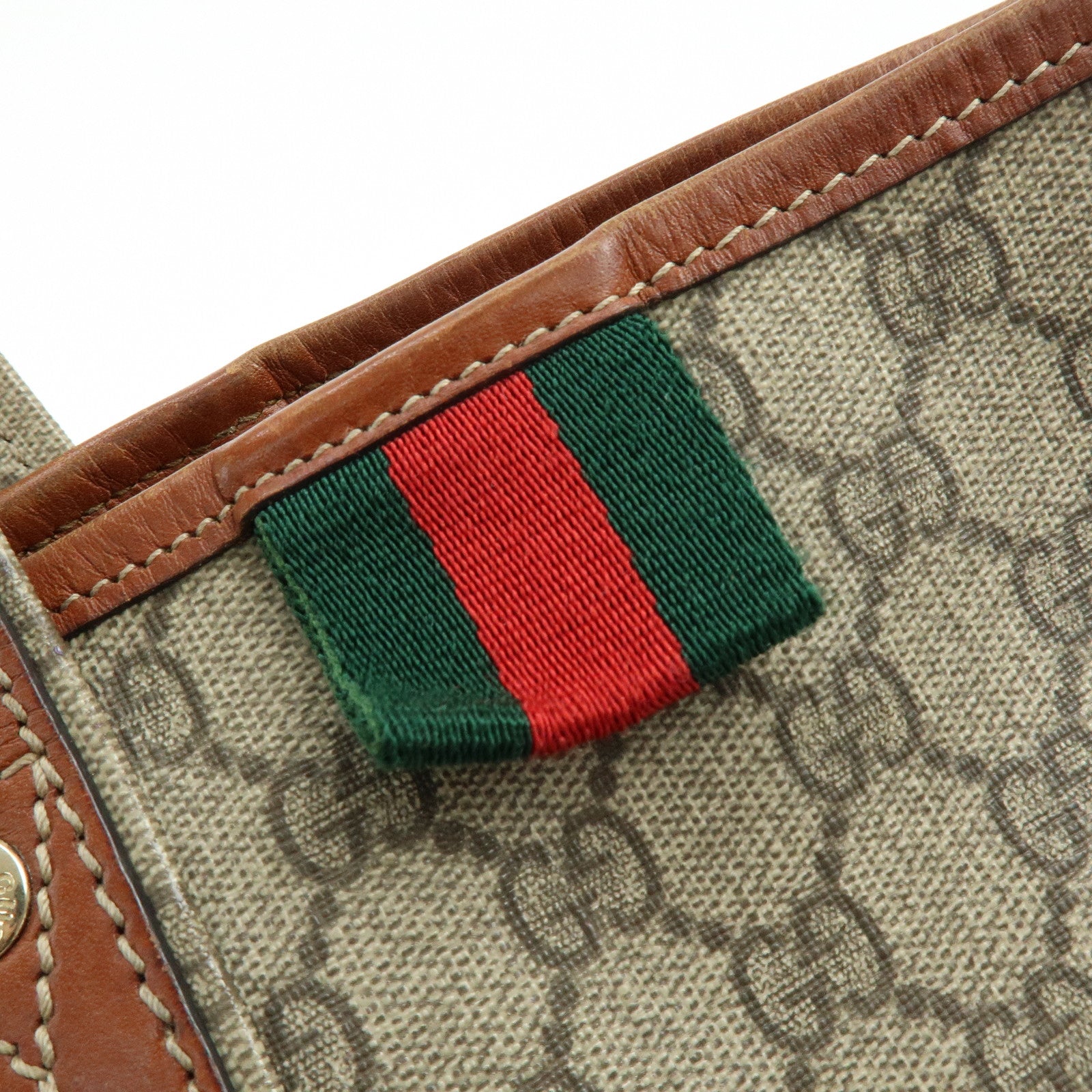 GUCCI GG Supreme Leather Sherry Tote Bag Shoulder Bag 211134