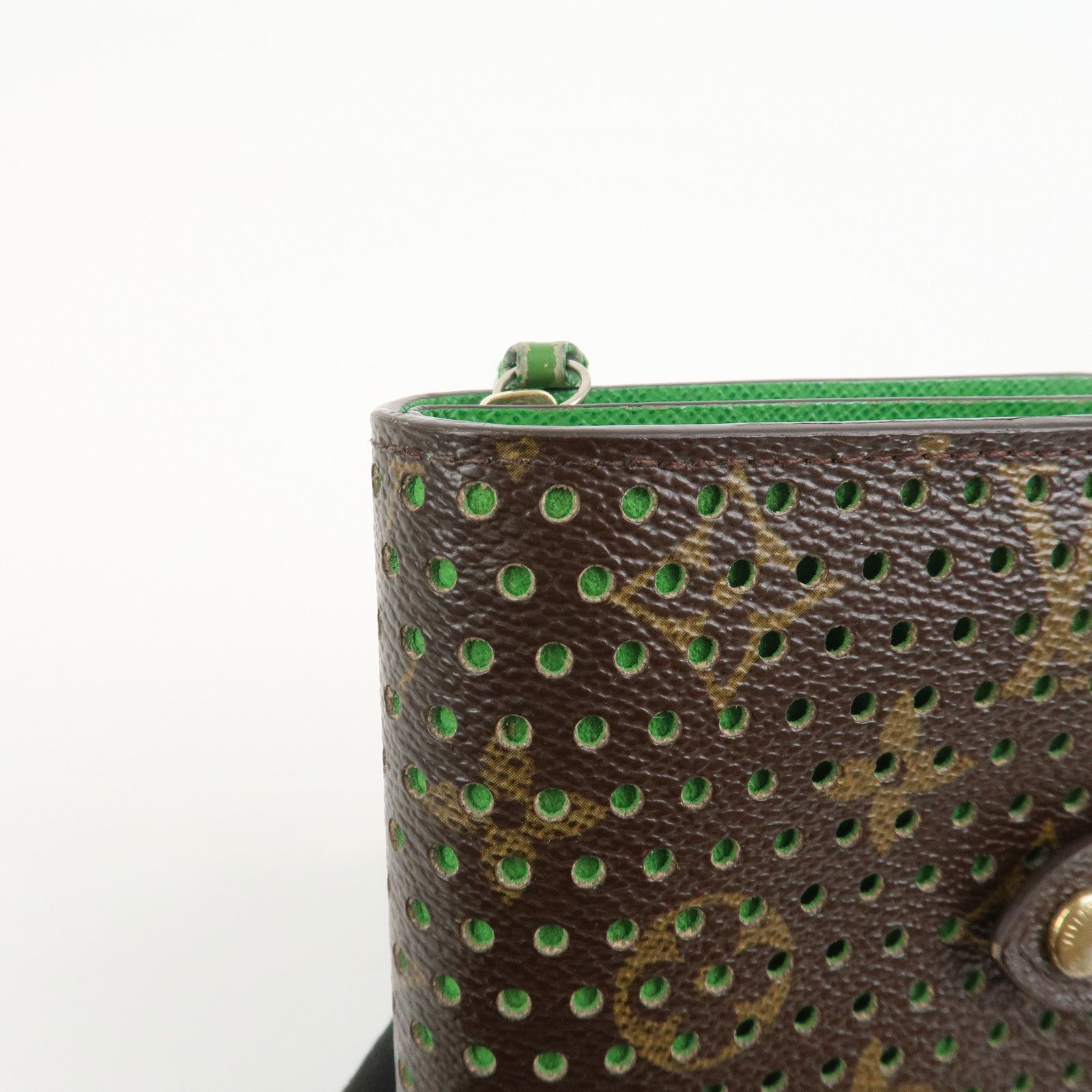 Louis Vuitton Monogram Perforated Compact Bi-Fold Zip Wallet M95218