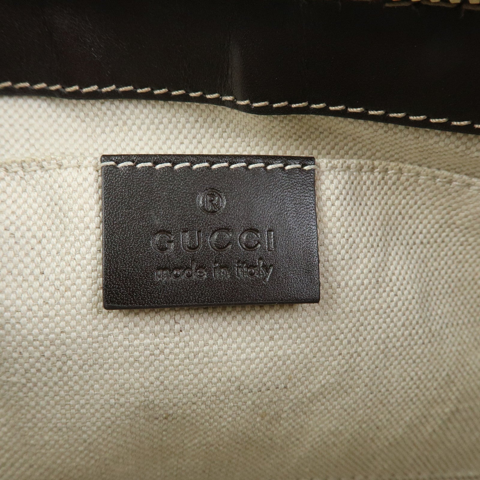 GUCCI Mayfair Sherry GG Canvas Leather Shoulder Bag Beige 269893