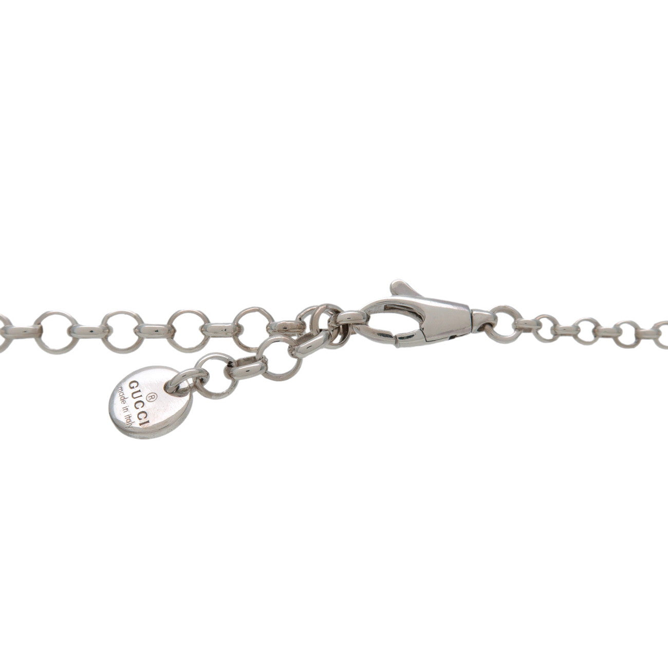 GUCCI Interlocking G Arabesque Chain Necklace SV925 Silver