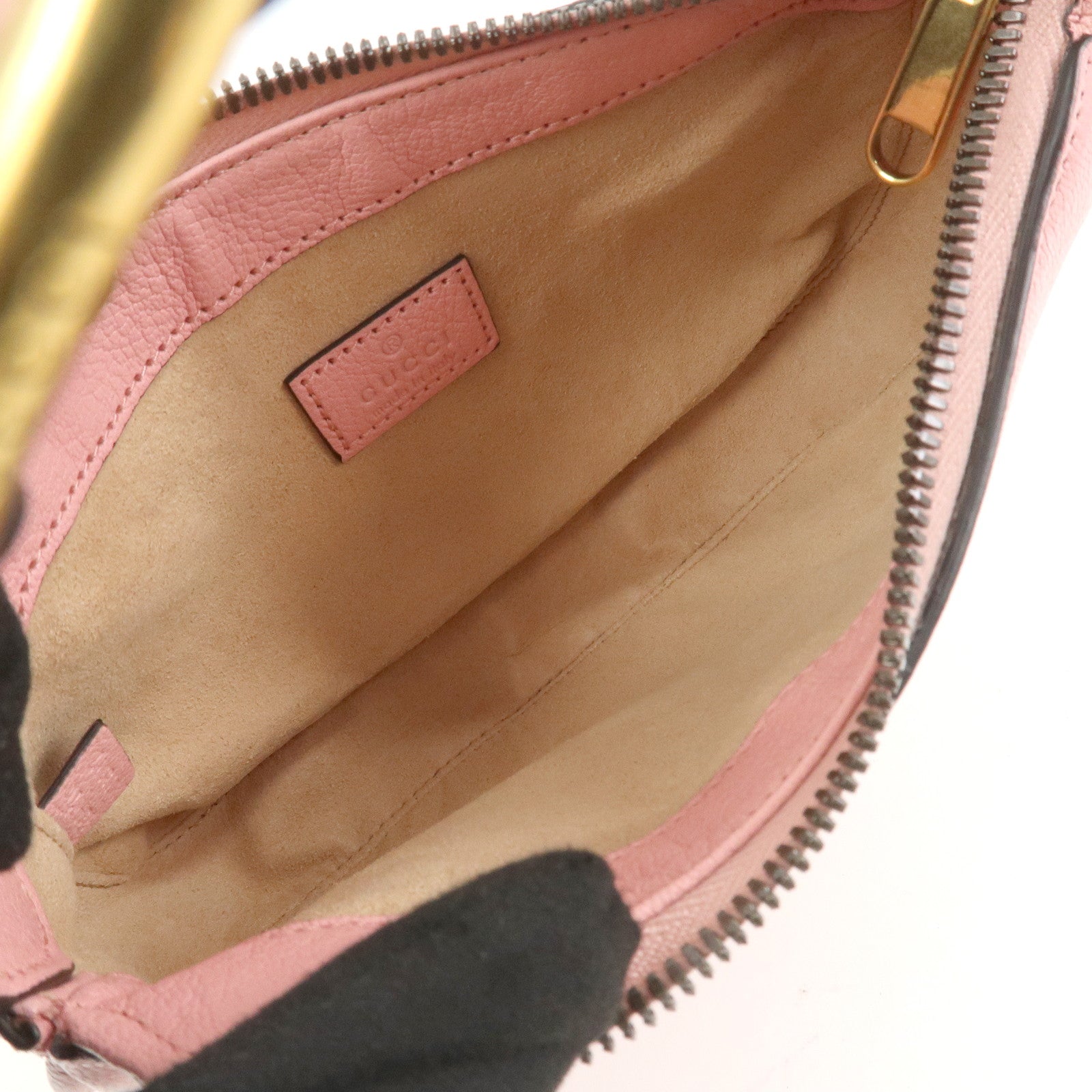 GUCCI GG Marmont Aphrodite Leather Small Hand Bag Pink 739076