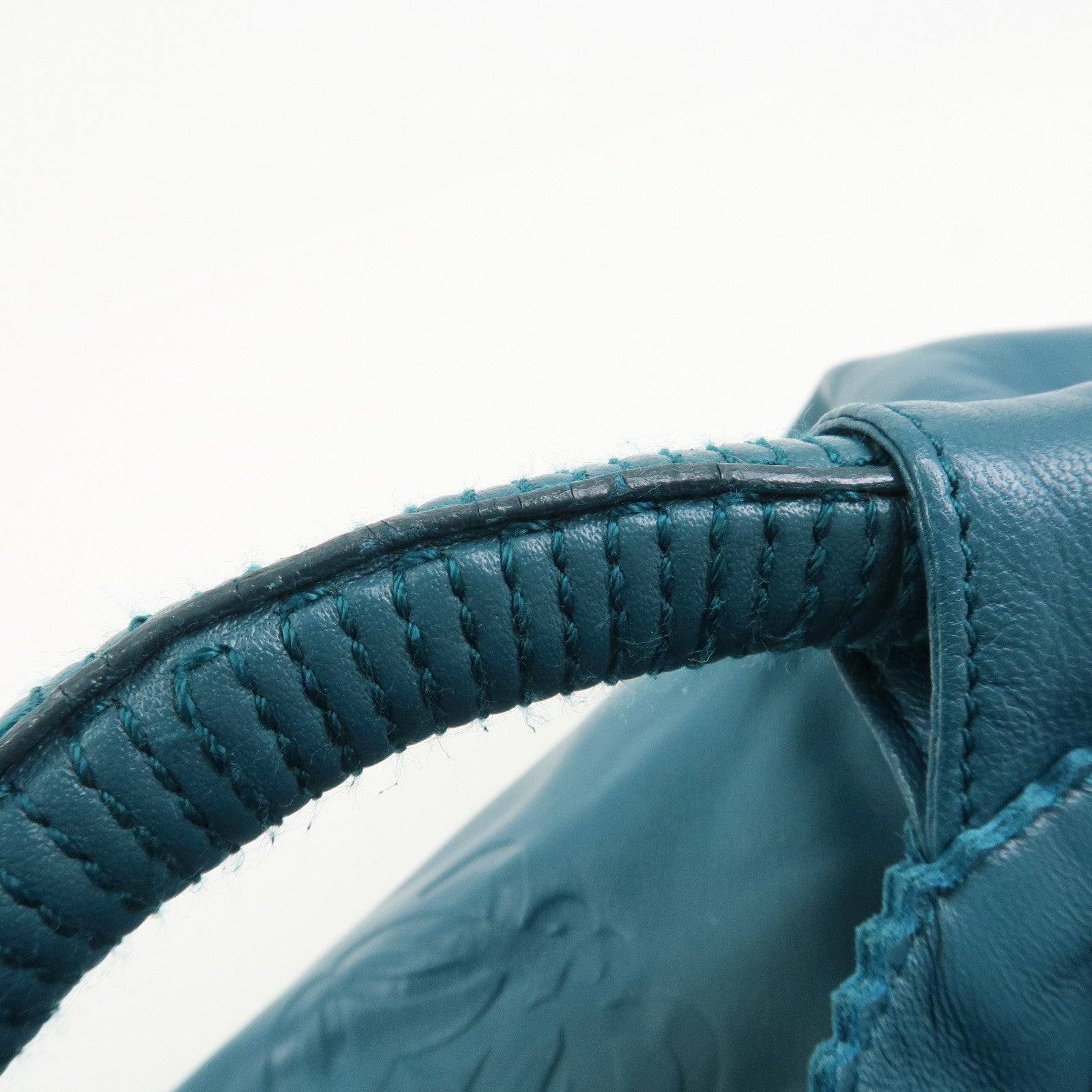 LOEWE Nappa Aire Nappa Leather Hand Bag Tote Bag Blue