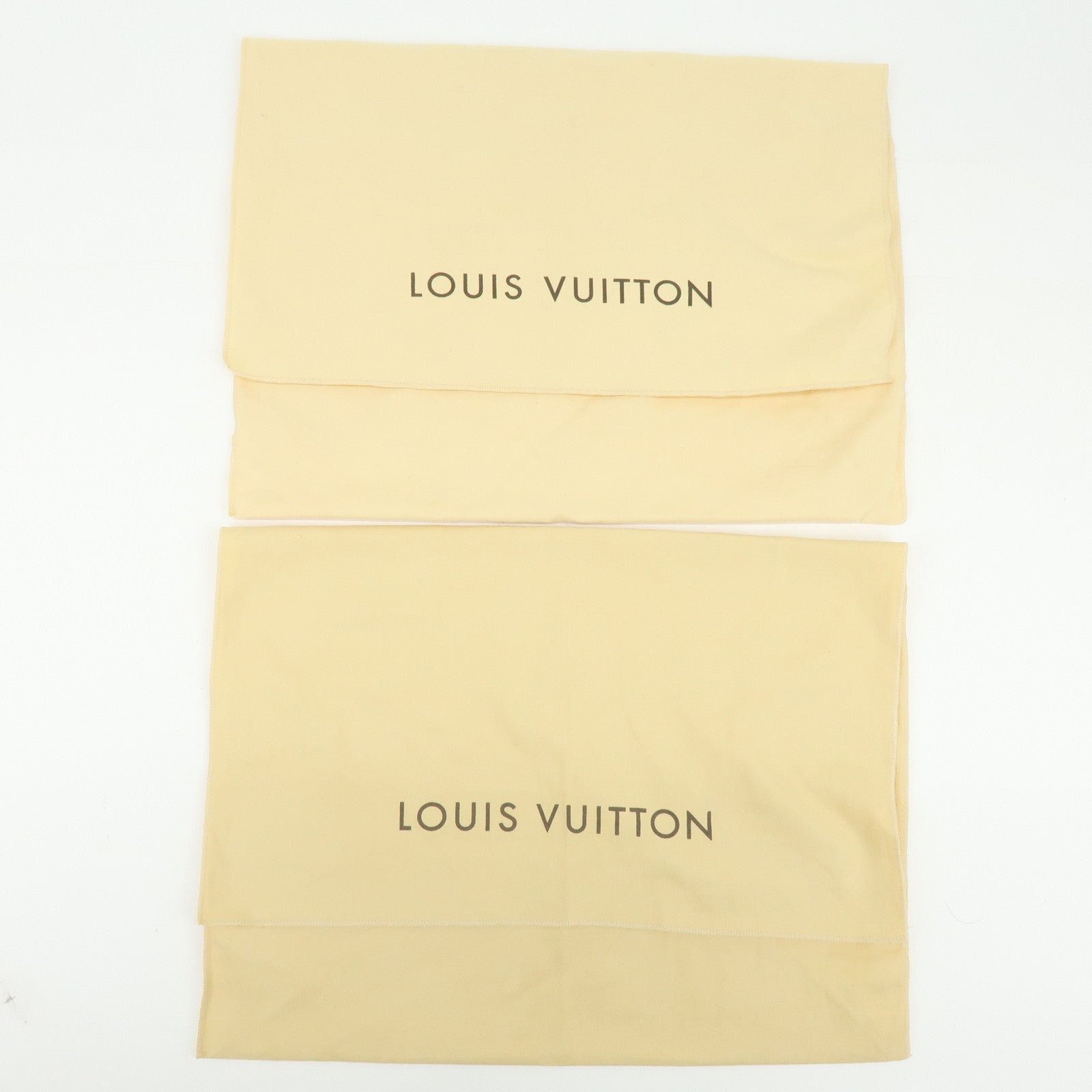 Louis Vuitton Set of 12 Dust Bag Storage Bag Flap Style Beige