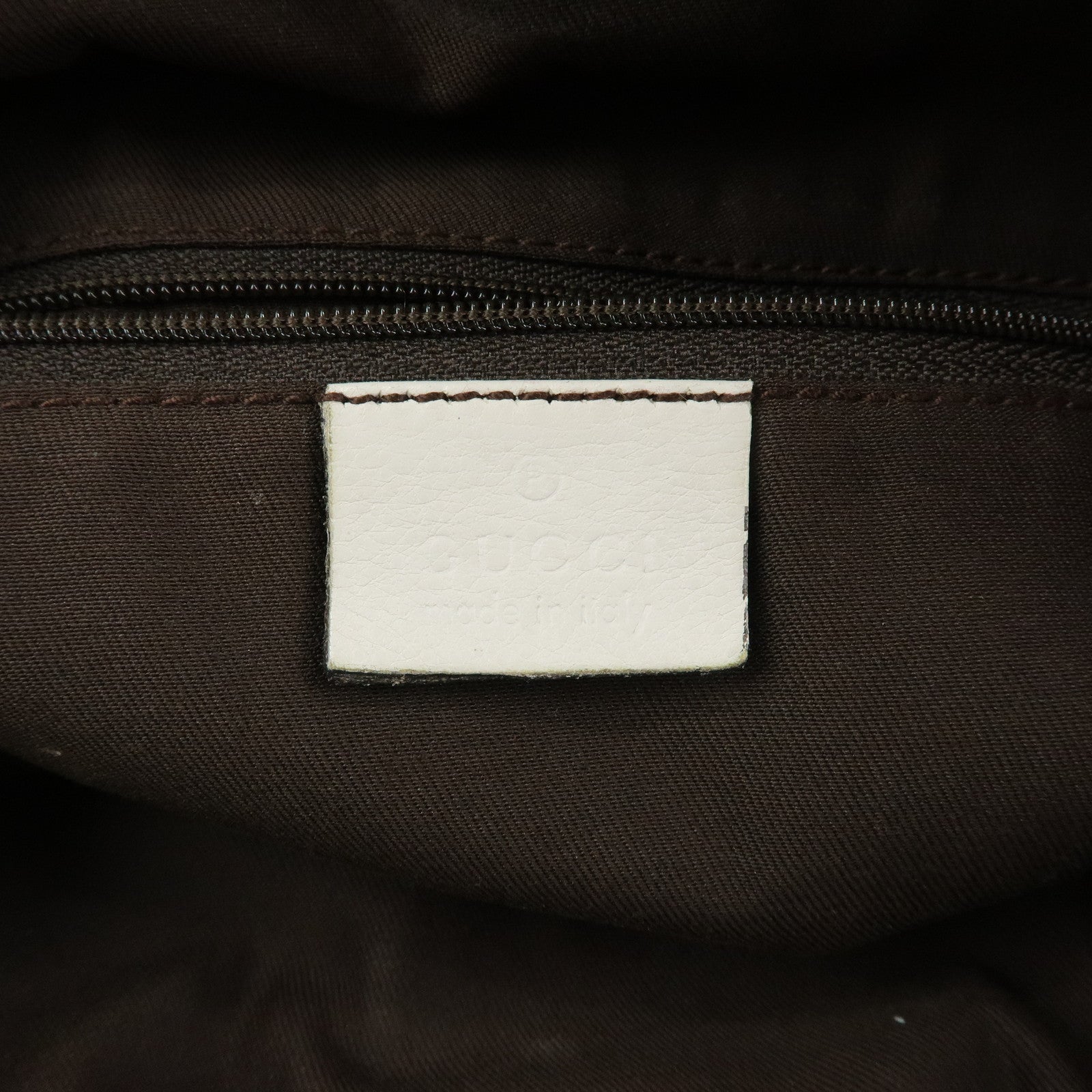 GUCCI Abbey GG Canvas Leather Shoulder Bag Beige White 203257