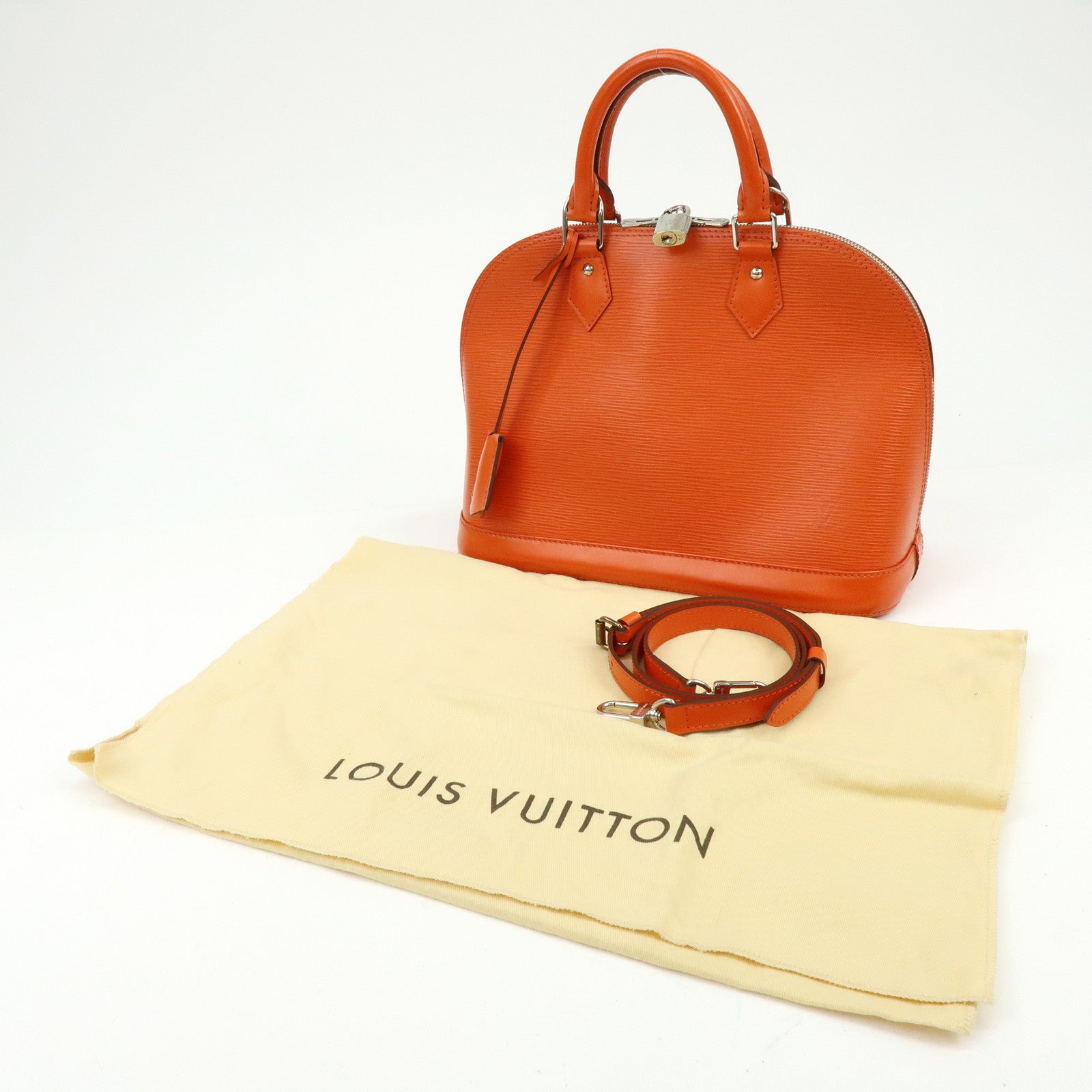 Louis Vuitton Epi Alma PM Hand Bag Pimont Orange M40623