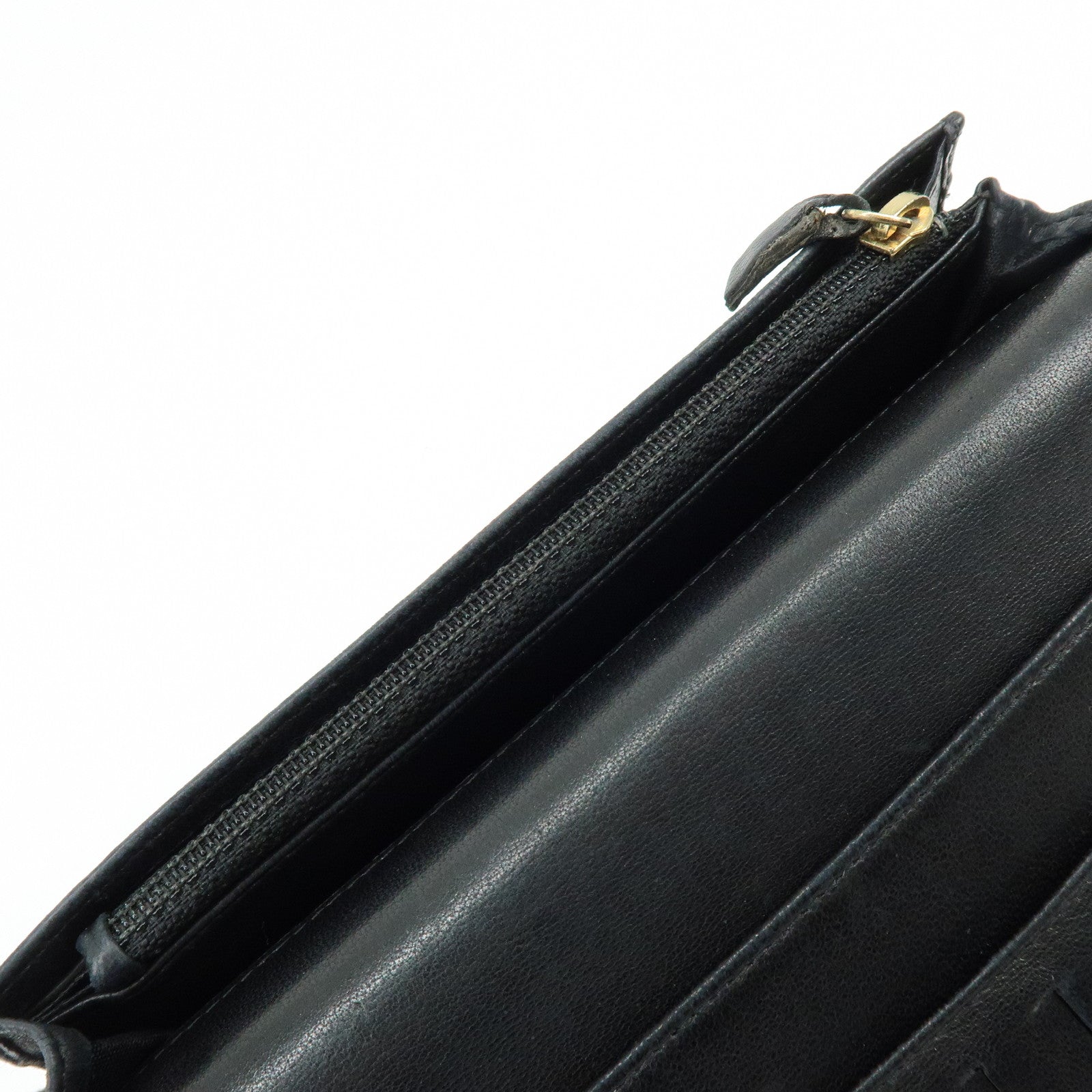 Chanel COCO Mark Caviarskin Long Flap Wallet Black