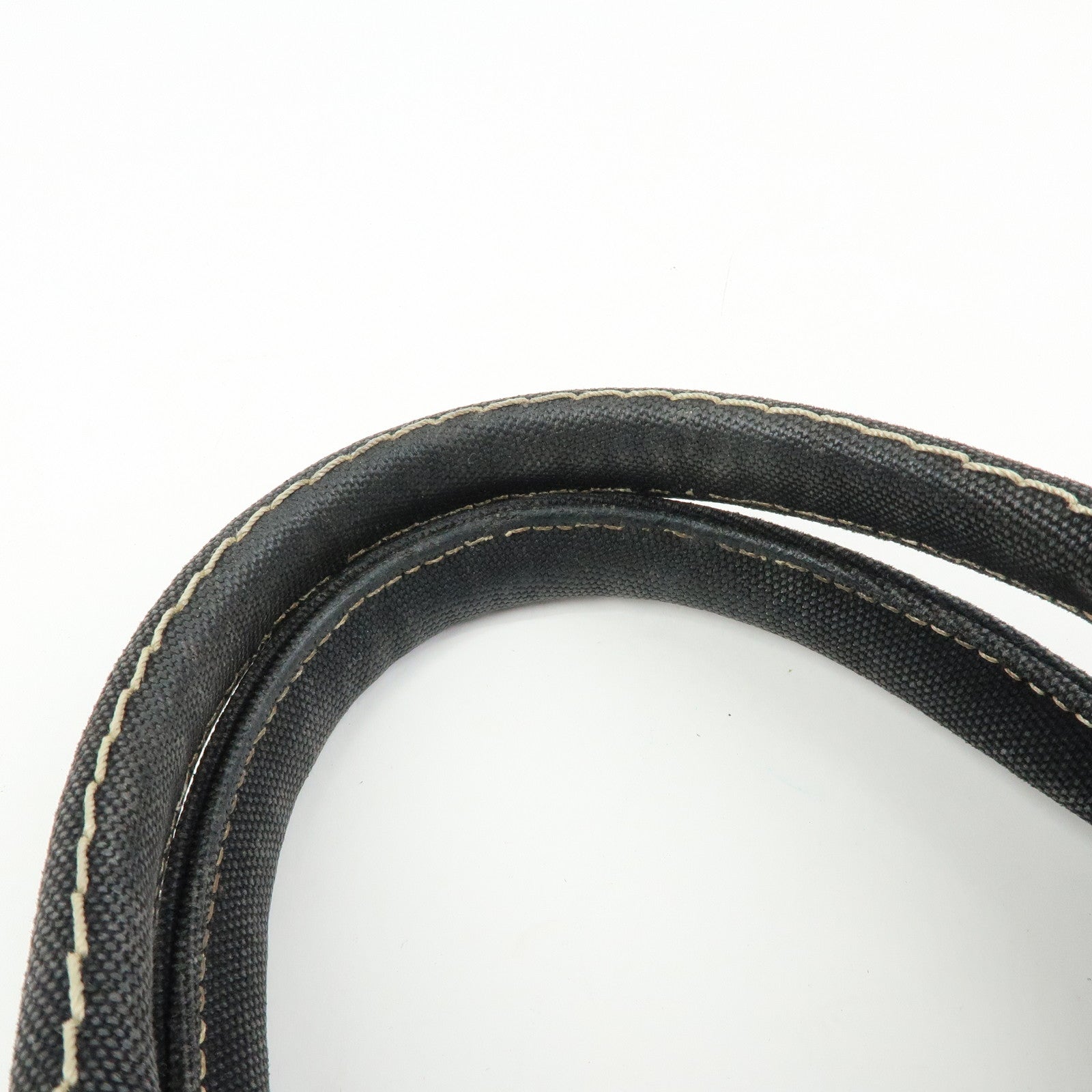 PRADA Canapa Mini Triangle Logo Canvas 2Way Hand Bag Black 1BG439