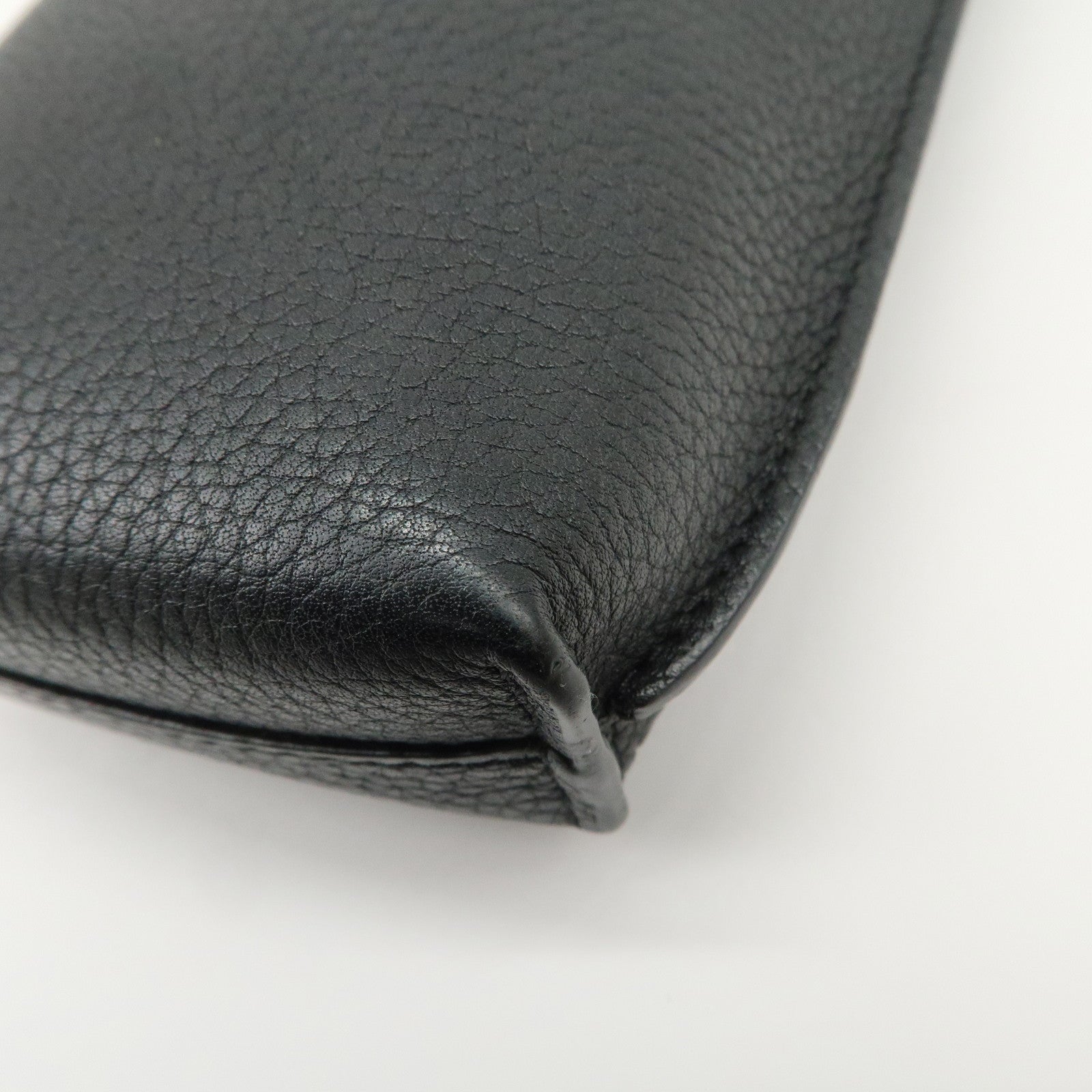 LOEWE Anagram Logo Calf Leather Shoulder Bag Crossbody Bag Black