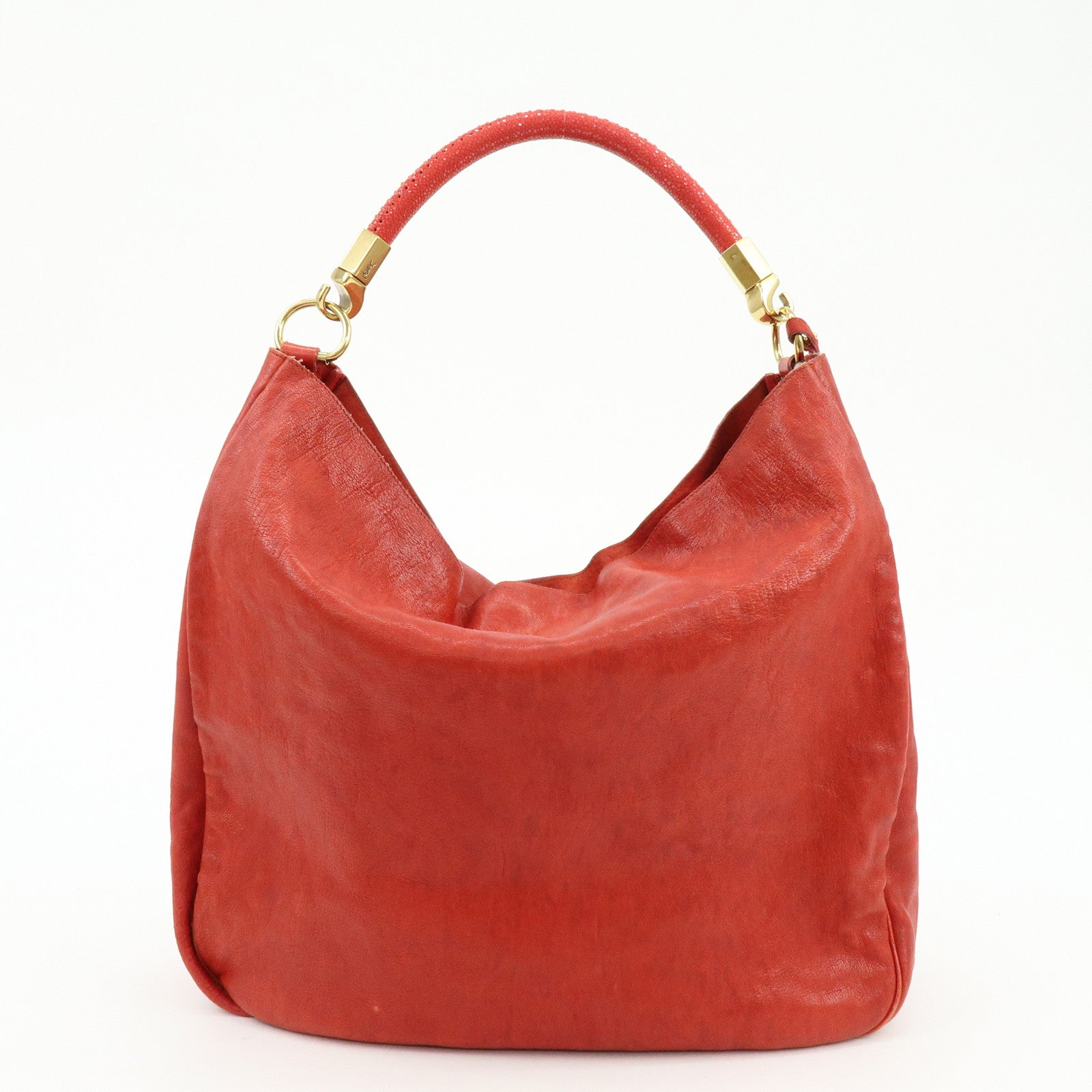 Saint Laurent Paris Roadie Leather Shoulder Bag Red 228840