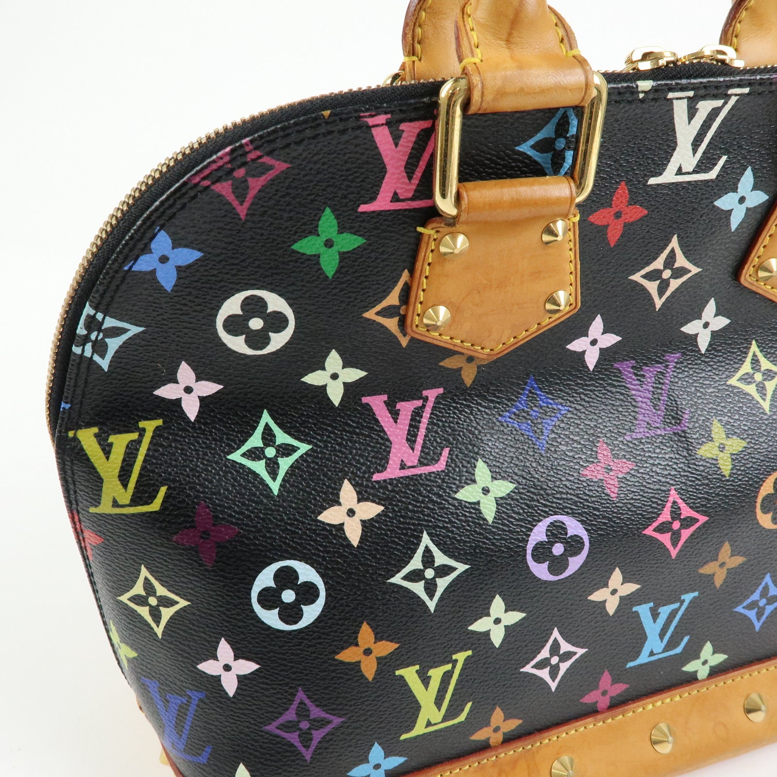 Louis Vuitton Monogram Multicolor Alma PM Hand Bag Noir M40444