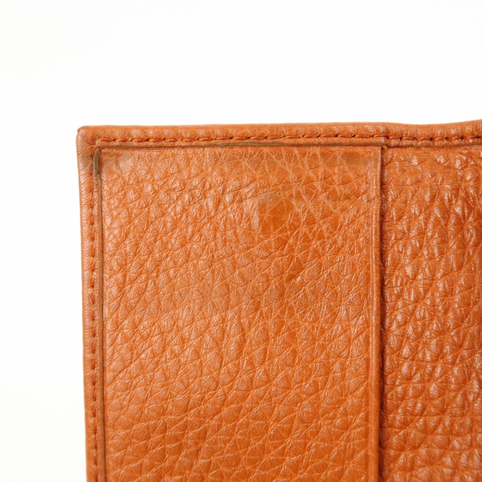 PRADA Leather Key Case Key Chain Key Holder Orange