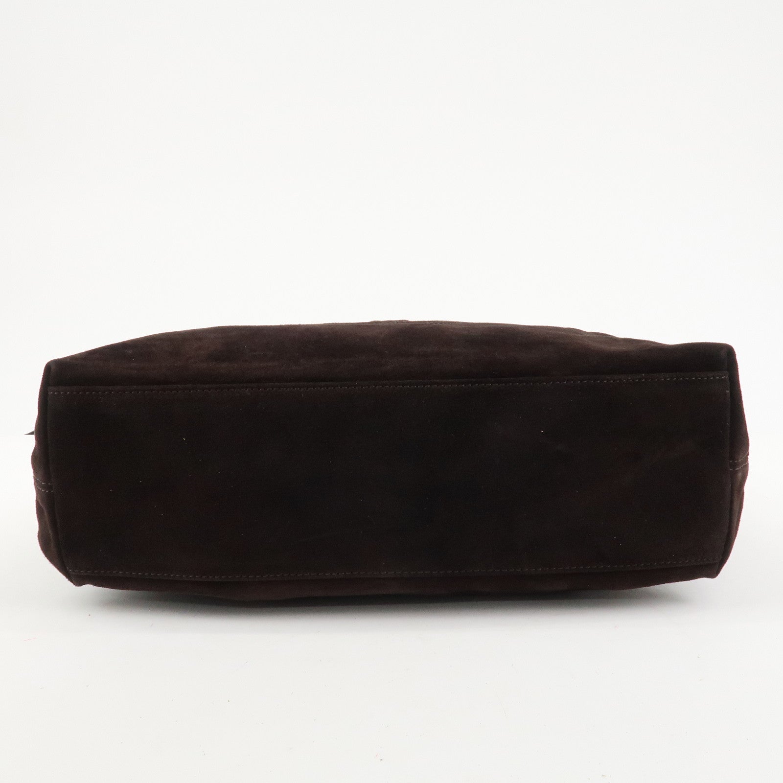 CHANEL COCO Mark Suede Tote Bag Shoulder Bag Brown