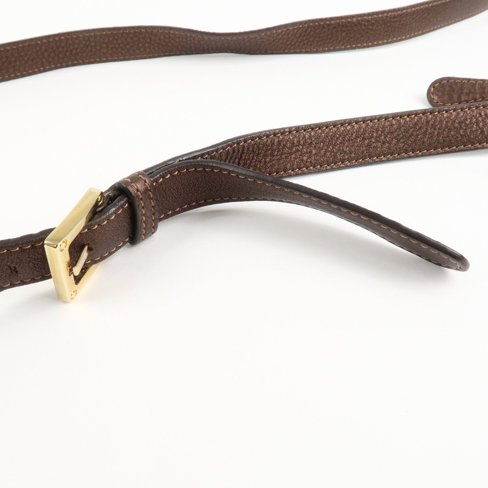 LOEWE Senda Leather Shoulder Bag Shoulder Bag Crossbody Bag Brown Used