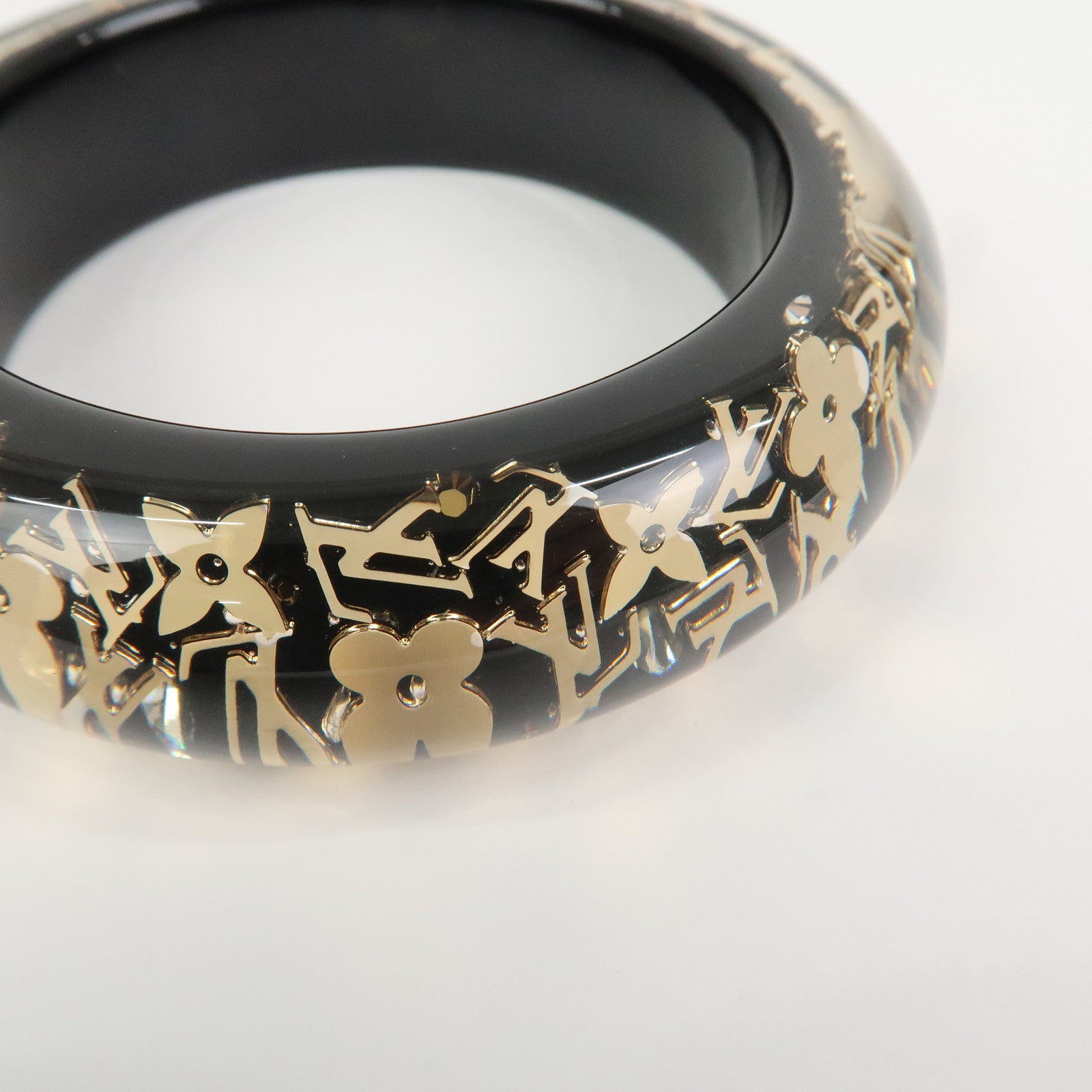 Louis Vuitton Bracelet Inclusion GM Bangle Transparent Black M65301