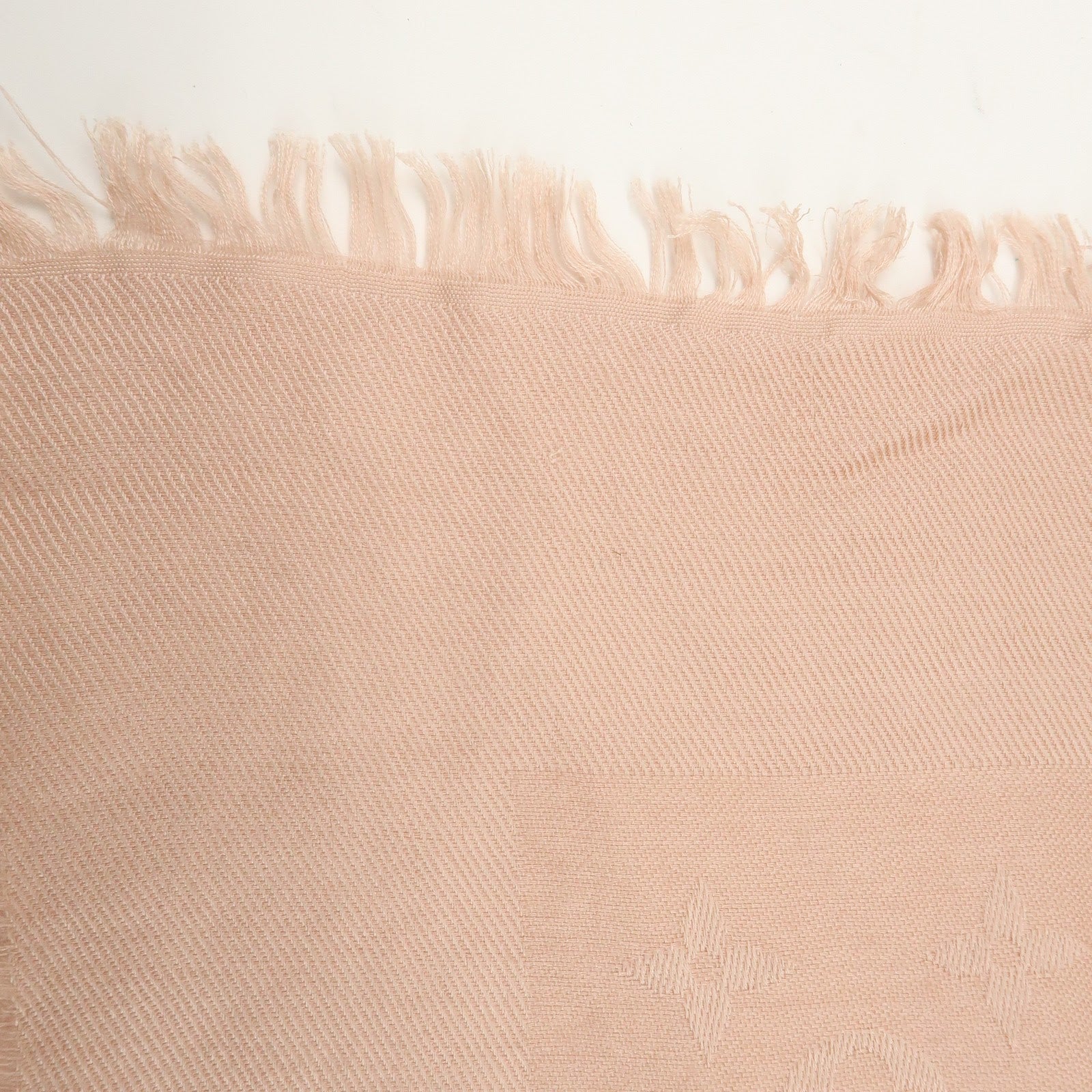 Louis Vuitton Monogram Silk Wook Scarf Shawl Pink 402336