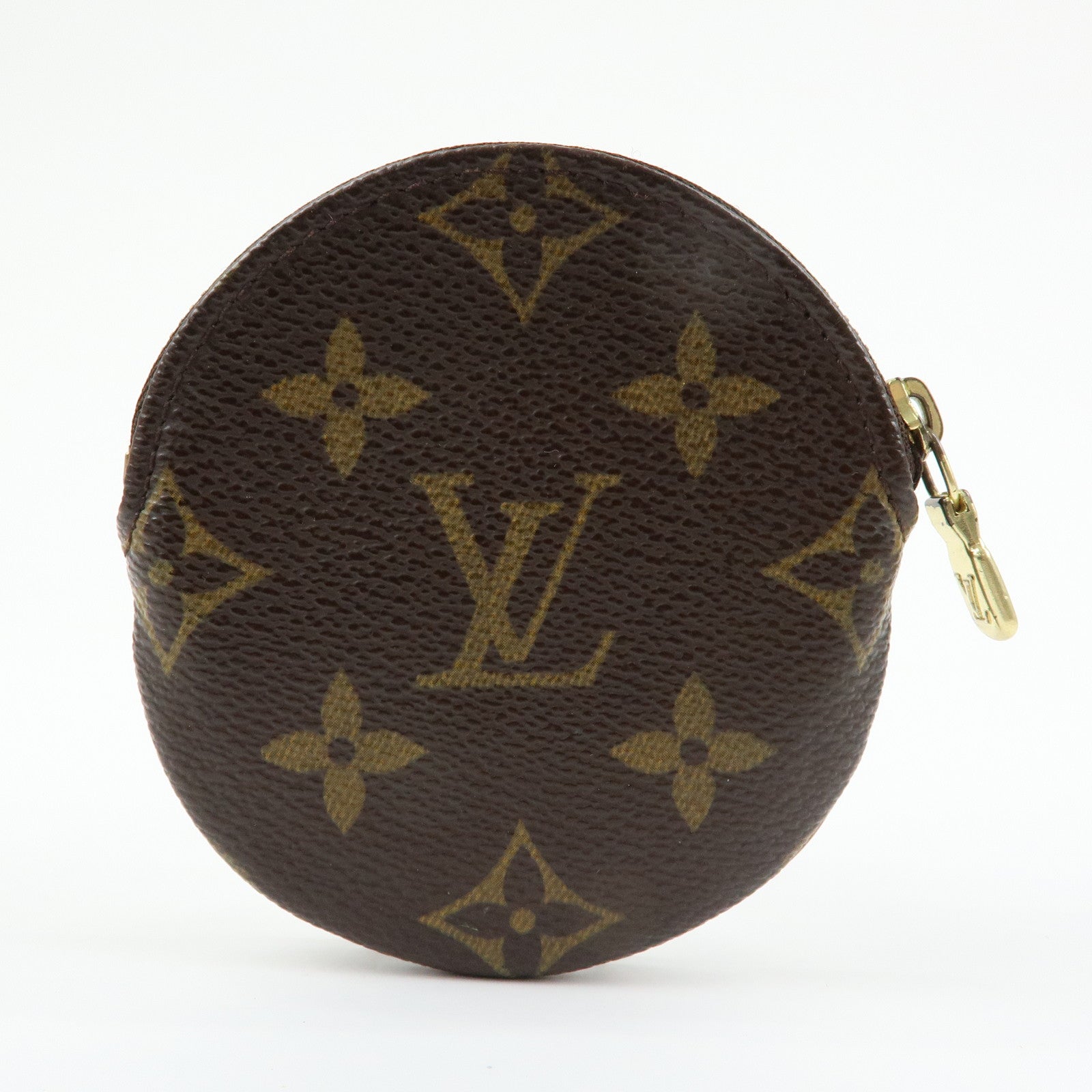 Louis Vuitton Monogram Porte Monnaie Rond Coin Case Brown M61926