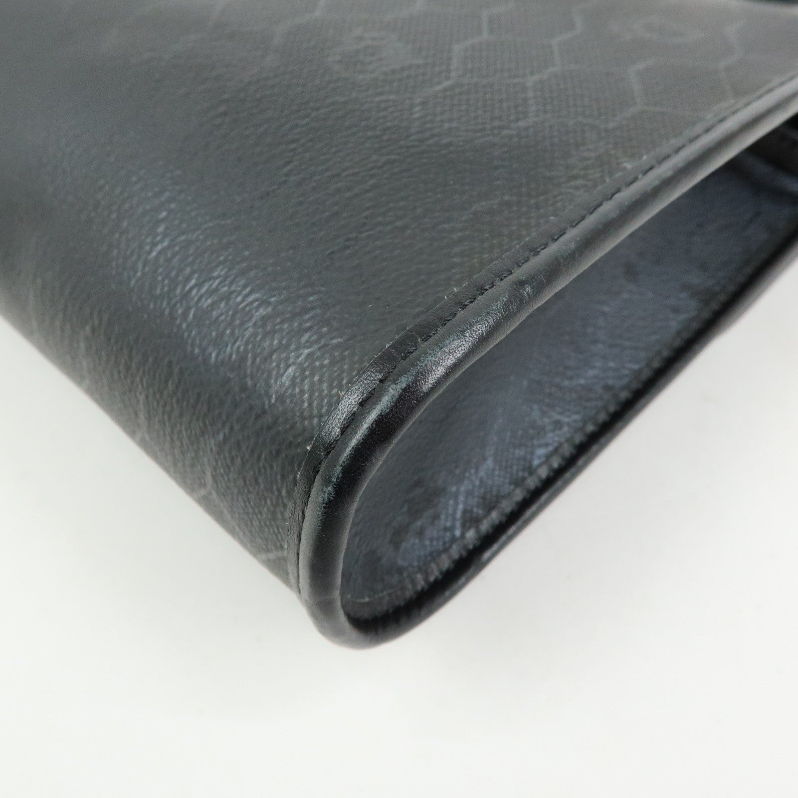 Christian Dior Honeycomb PVC Leather Shoulder Crossbody Bag Black