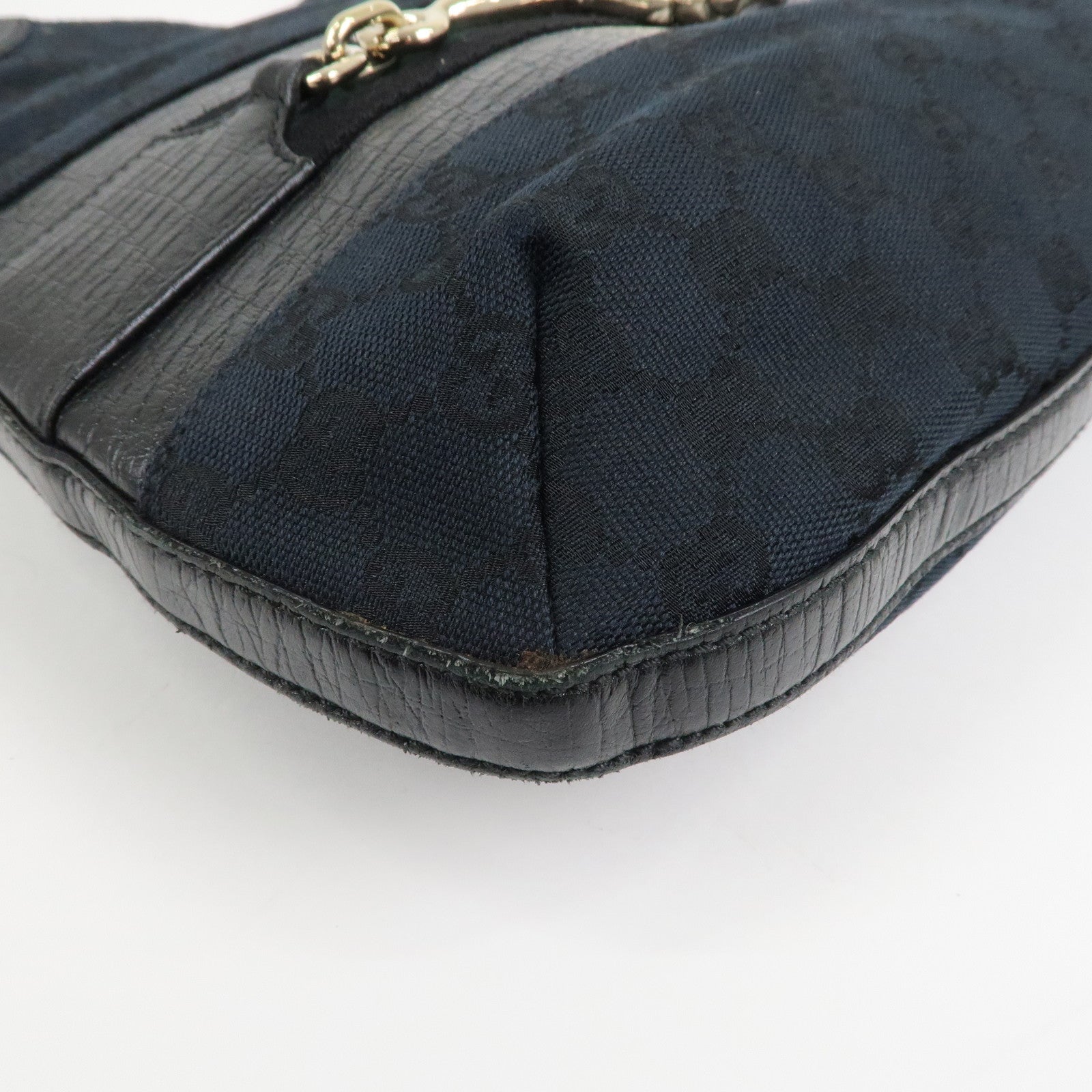 GUCCI Horsebit Shoulder Bag Hand Bag Black 137386