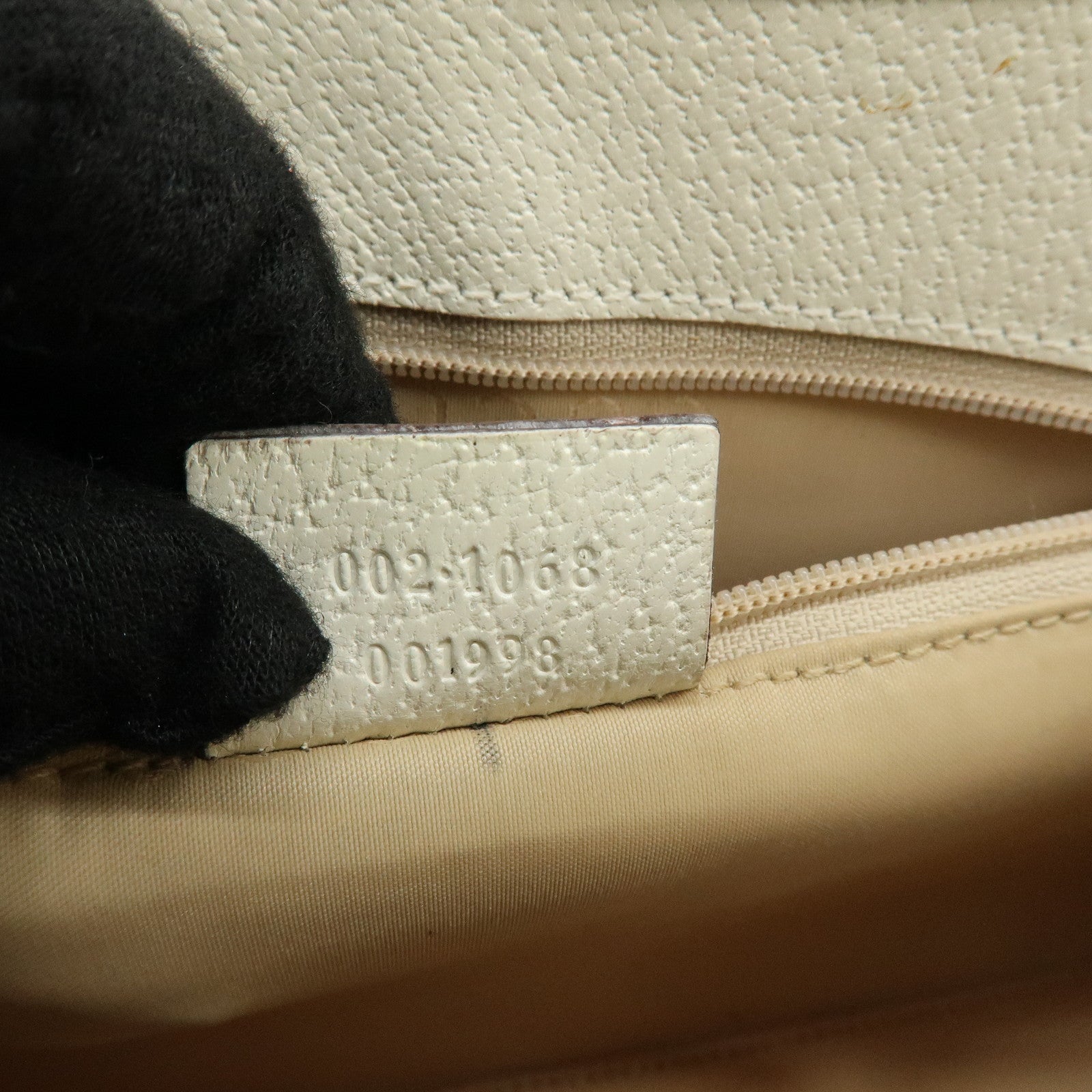 GUCCI Jackie GG Leather Shoulder Bag Hand Bag White 002.1068