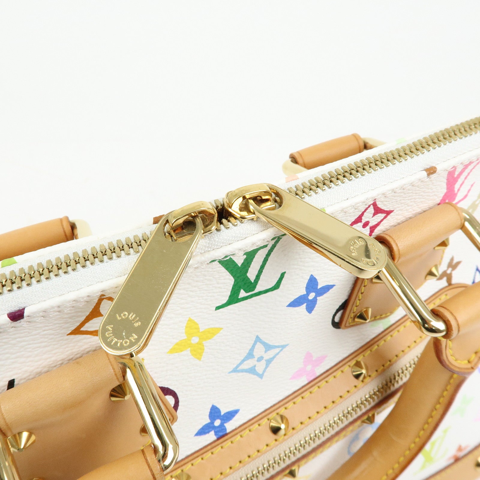 Louis Vuitton Monogram Multicolor Alma PM Hand Bag Blanc M92647