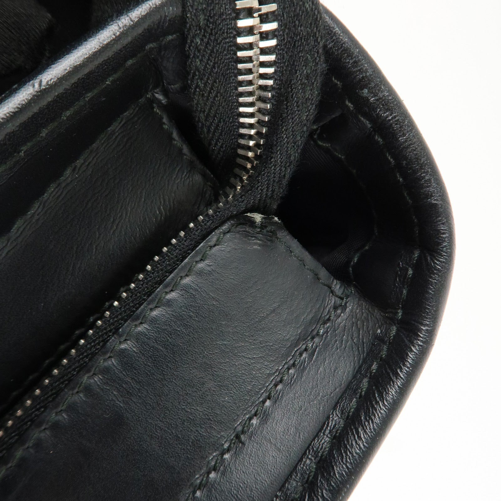 GUCCI Sherry Guccissima Leather Shoulder Bag Black 322080