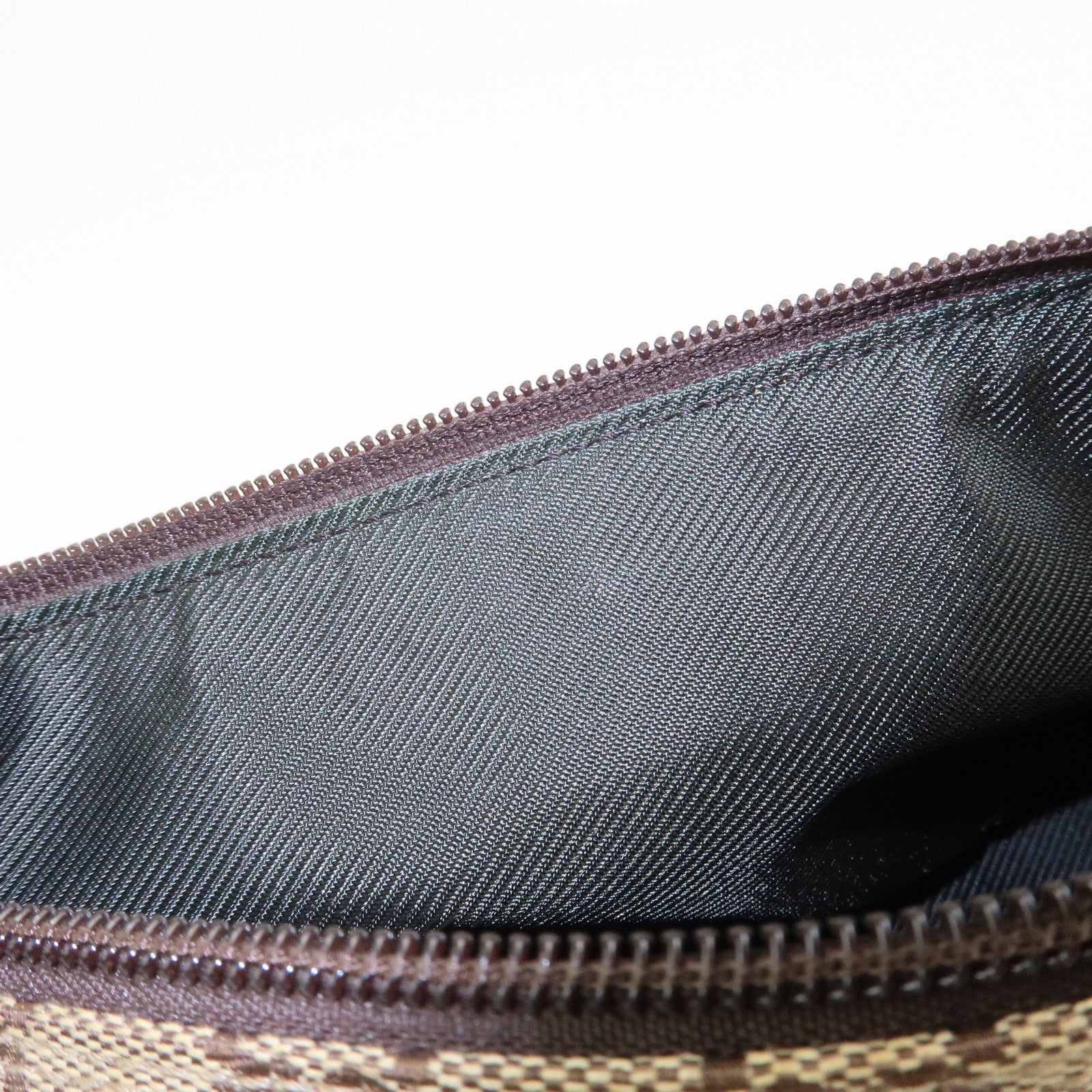 GUCCI Boat Bag GG Canvas Leather Hand Bag Brown 07198