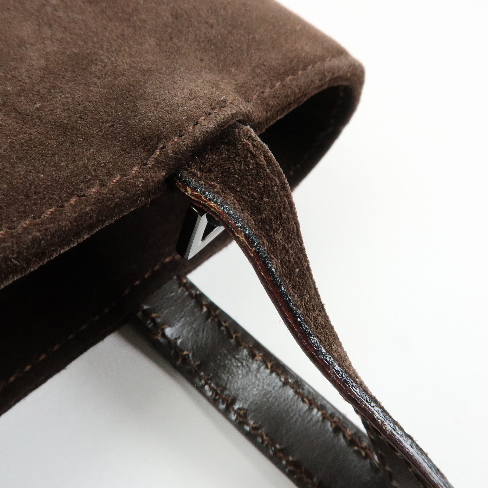 GUCCI Sylvie Suede 2Way Bag Shoulder Hand Bag Brown 000-2113-0553
