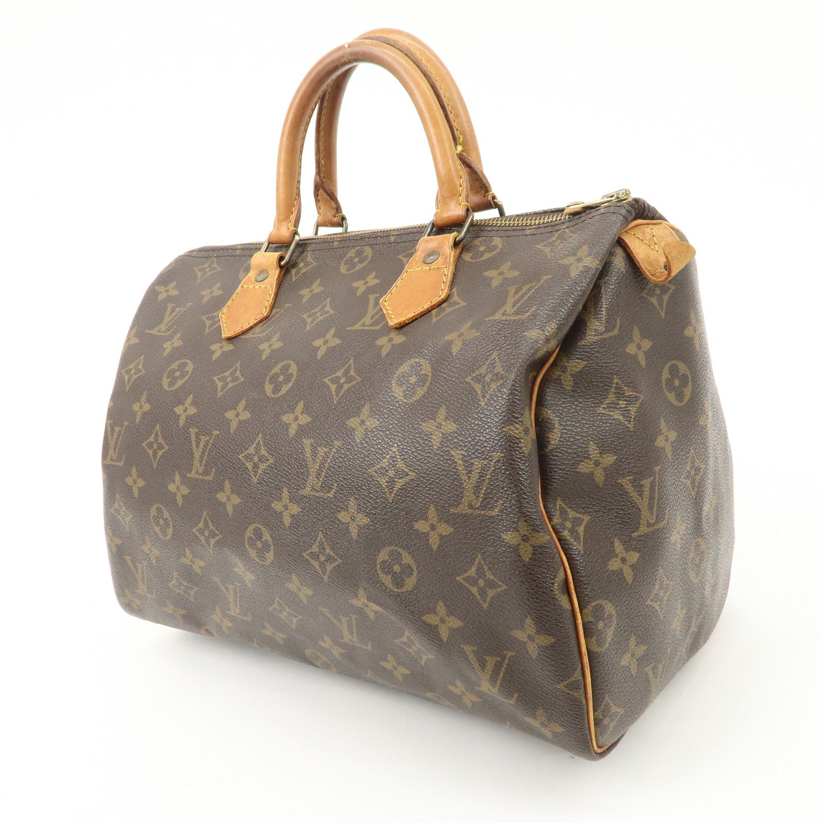 Louis Vuitton Monogram Speedy 30 Hand Bag Boston Bag Brown M41526 Used