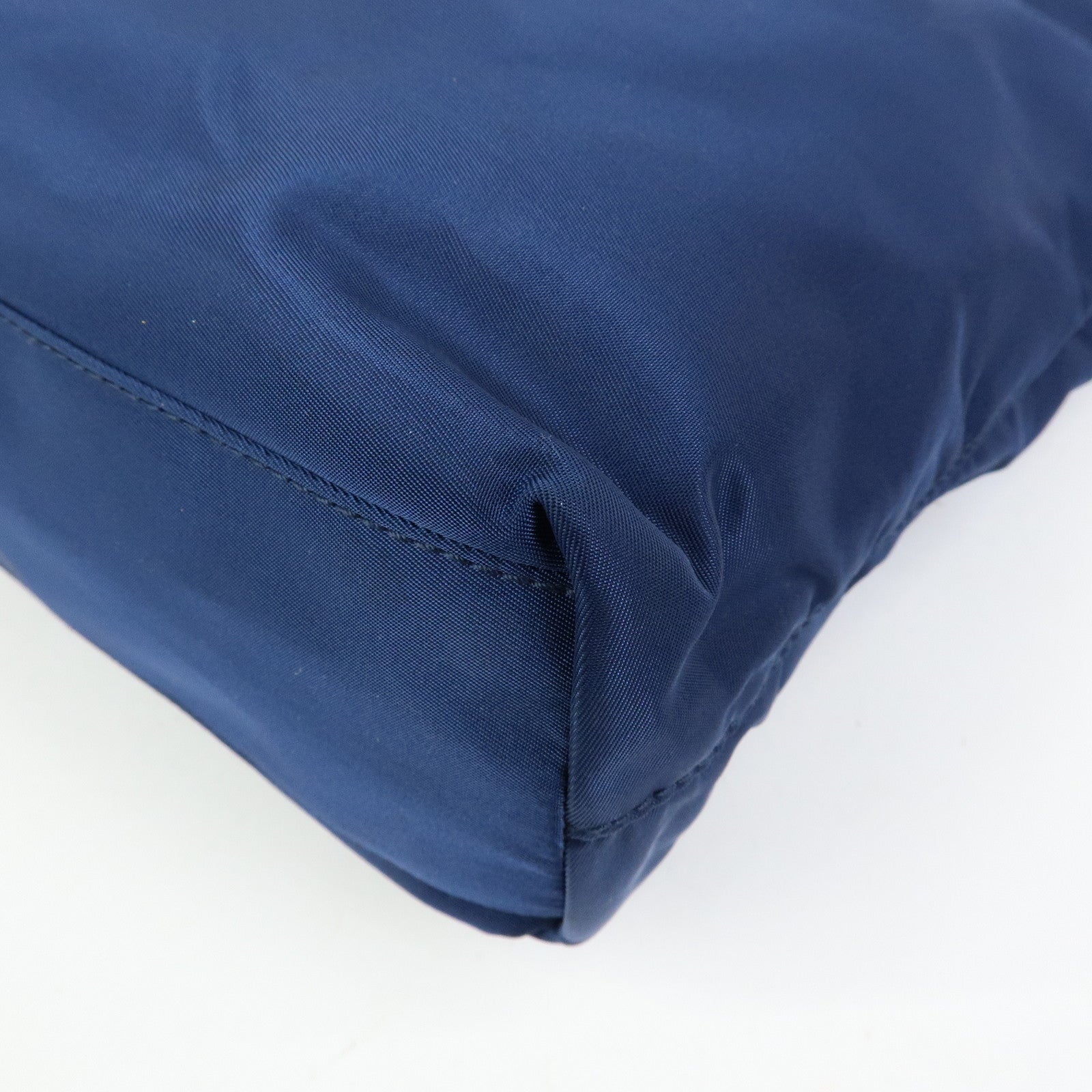 PRADA Triangle Logo Nylon Shoulder Bag Hand Bag Navy B6242