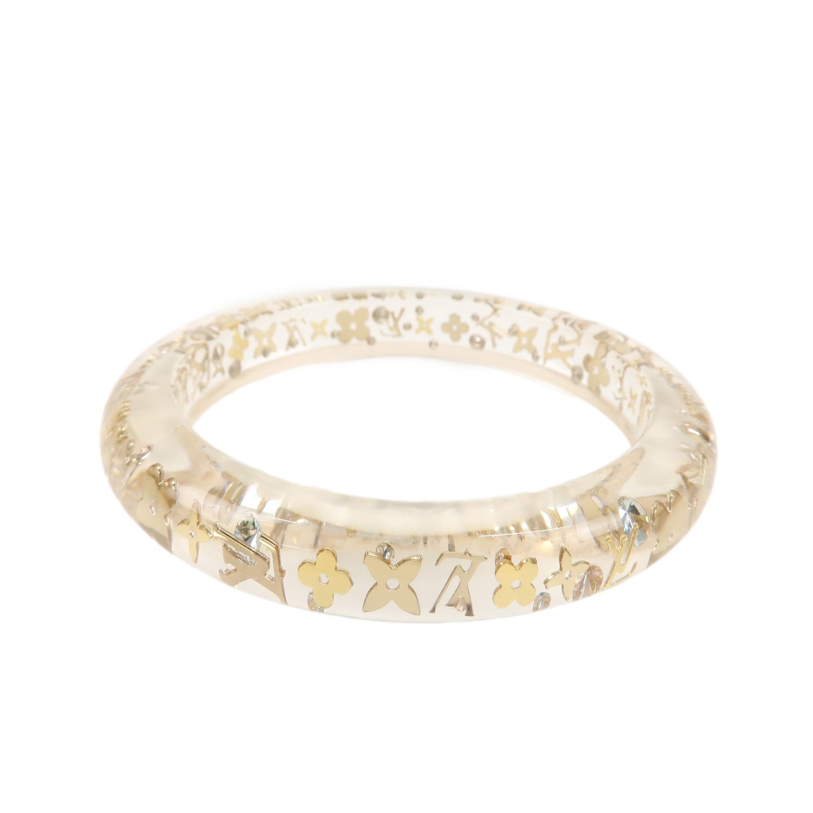 Louis Vuitton Bracelet Inclusion TPM Bangle Clear Gold M65202 Used