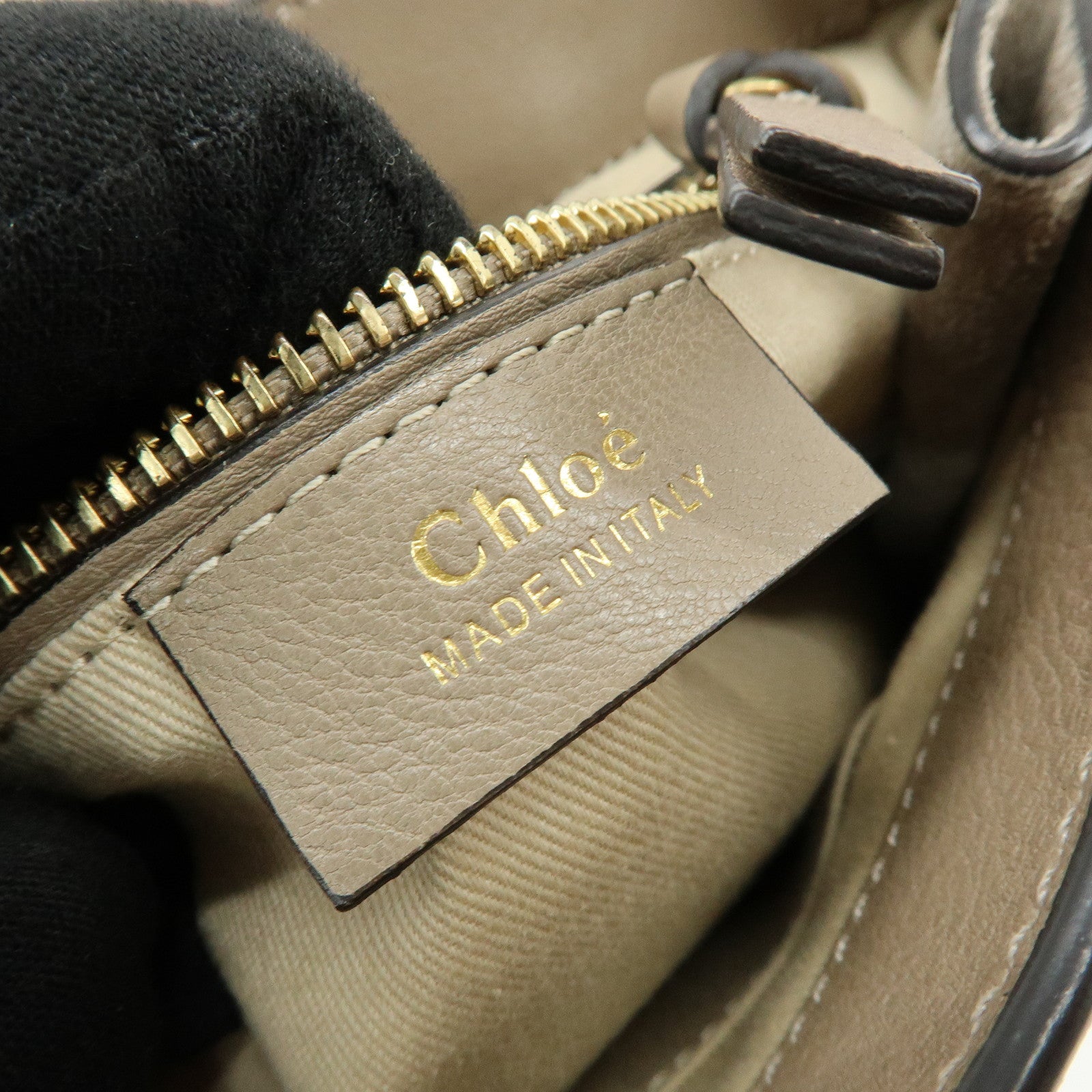 Chloe Faye Suede Leather Backpack Rucksack Greige