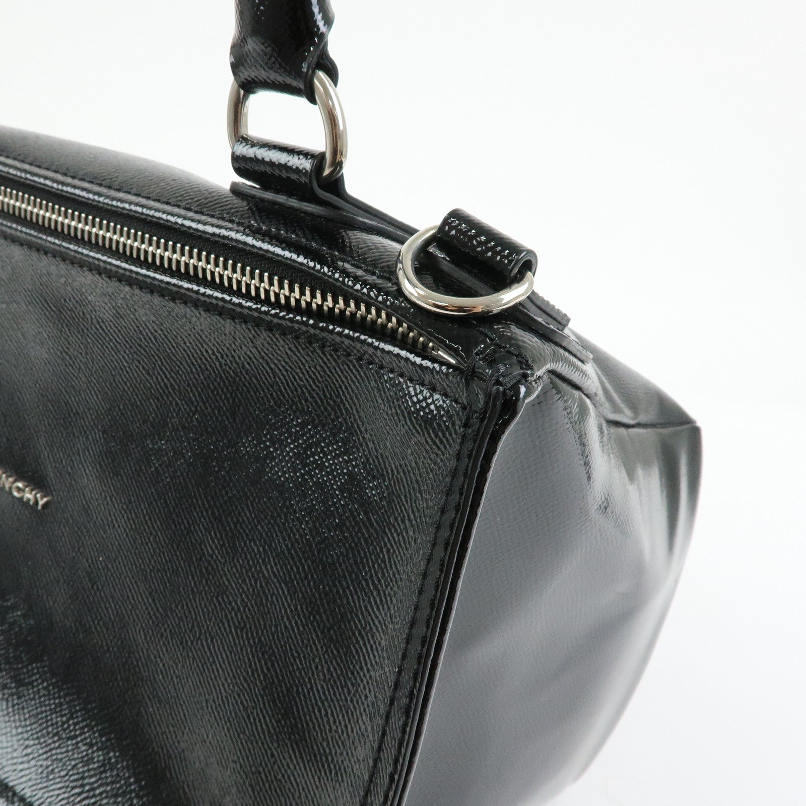 GIVENCHY Pandora Patent Leather 2Way Shoulder Bag Hand Bag Black