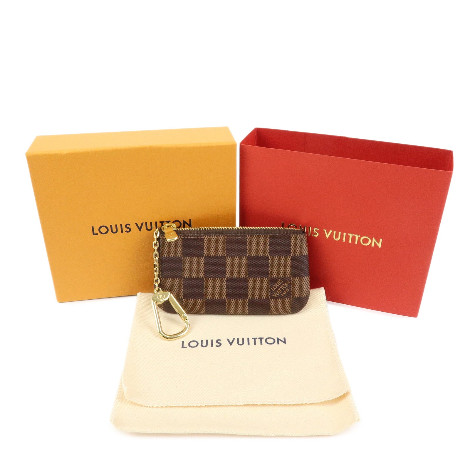 Louis Vuitton Damier Canvas Pochette Cles Damier Ebene N62658