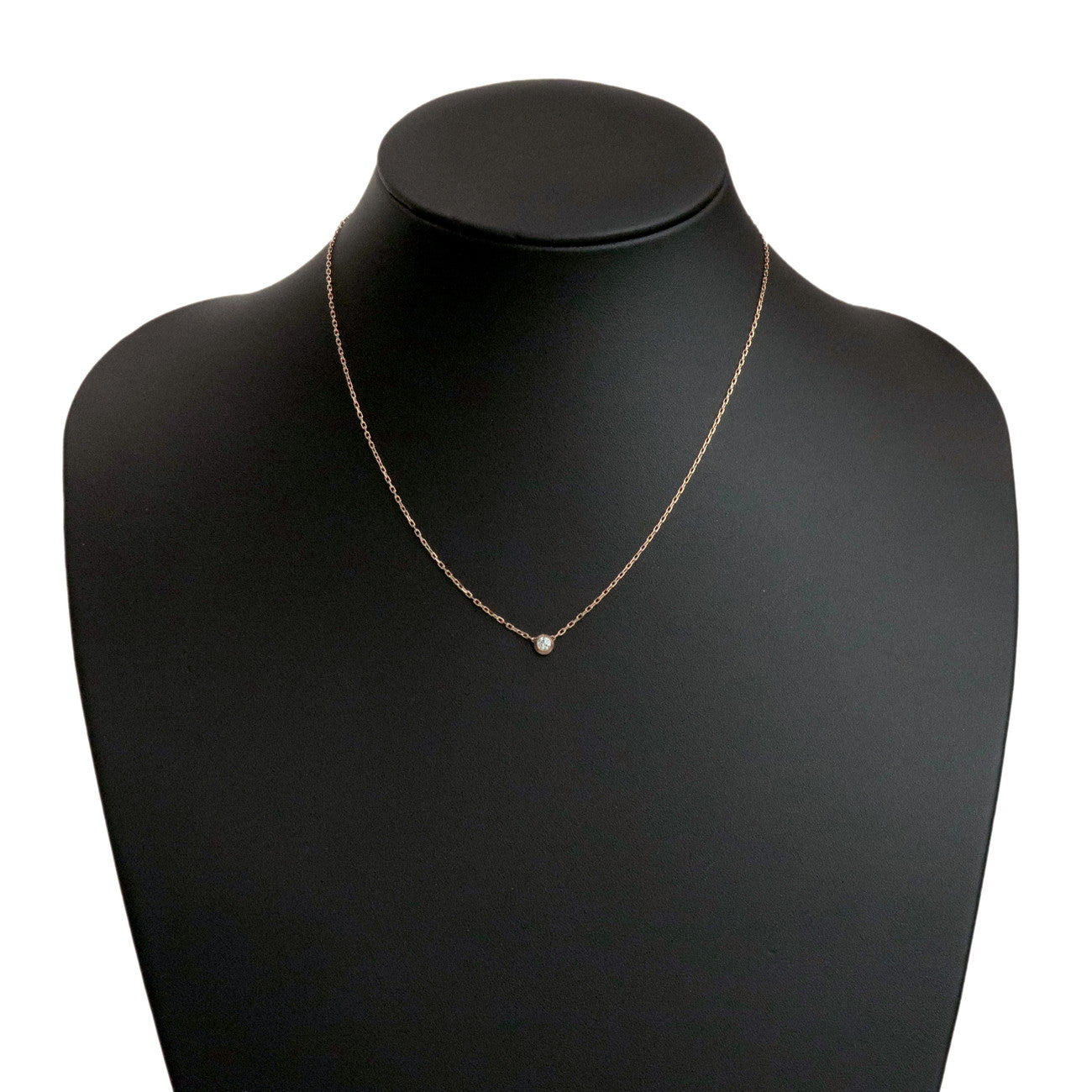 Cartier D'amour 1P Diamond Necklace SM K18 750PG Rose Gold