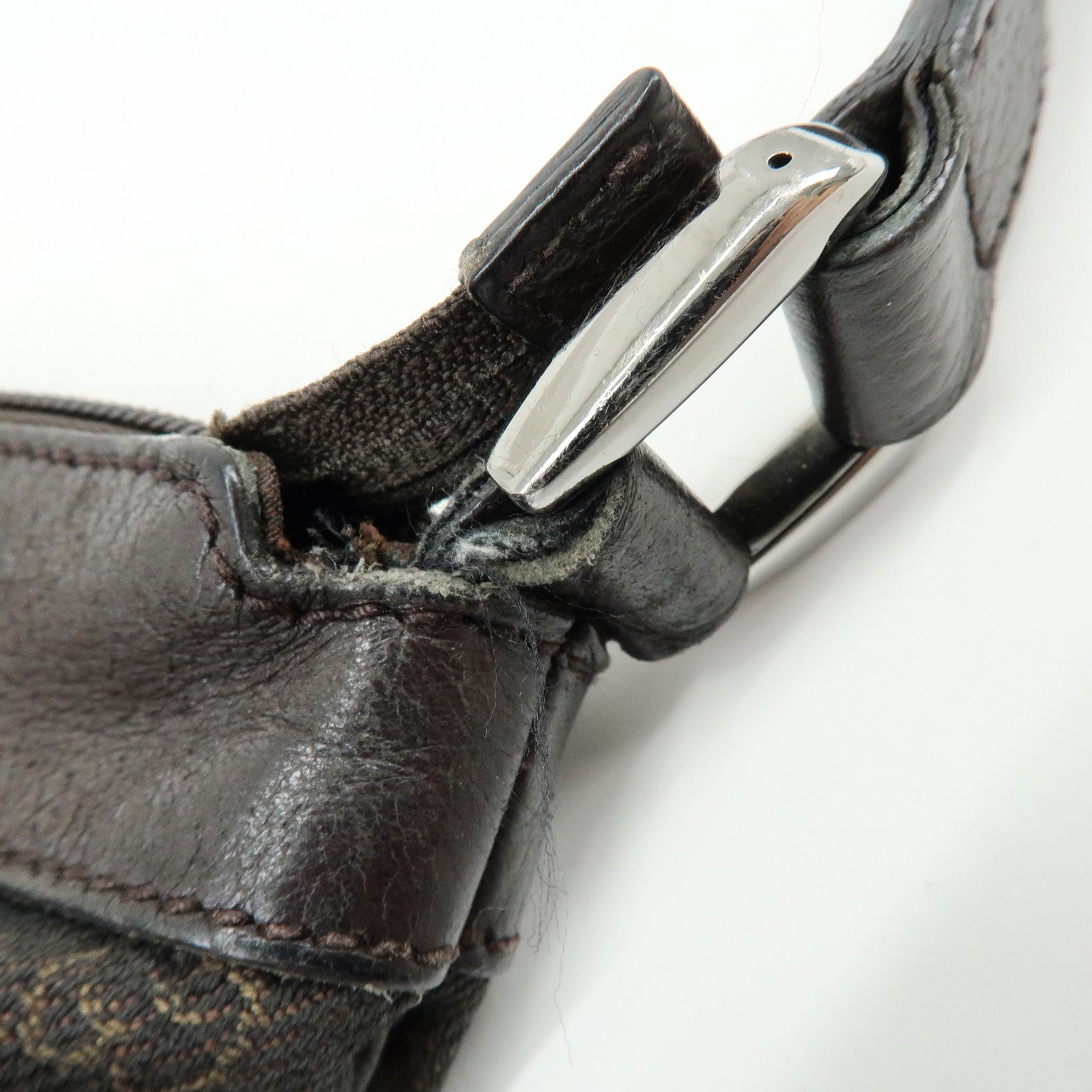 GUCCI Abbey GG Canvas Leather Shoulder Crossbody Bag Brown 265691