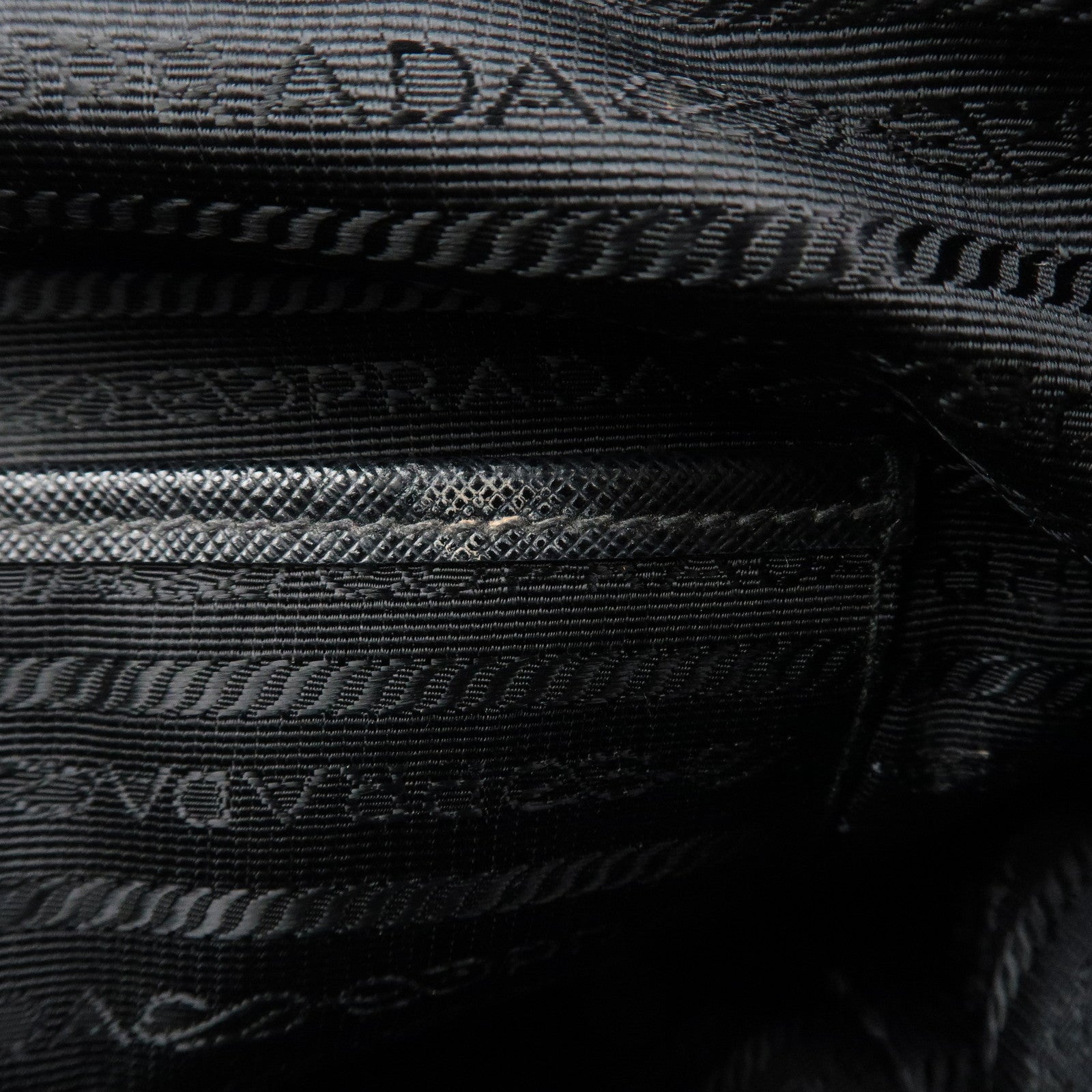 PRADA Logo Nylon Leather 2Way Hand Bag Shoulder Bag Black 1BA173