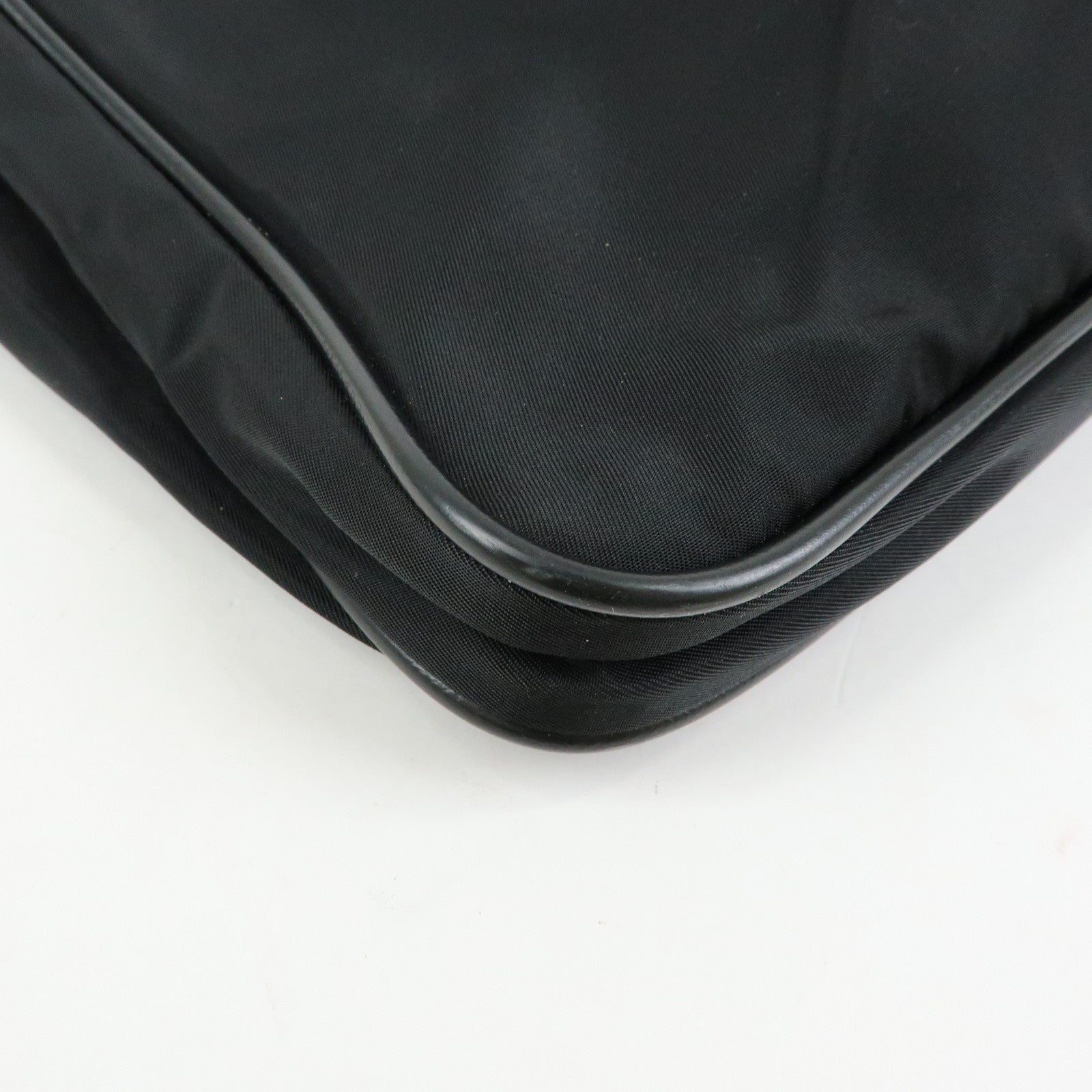 PRADA Triangle Logo Nylon Shoulder Bag Crossbody Bag Black