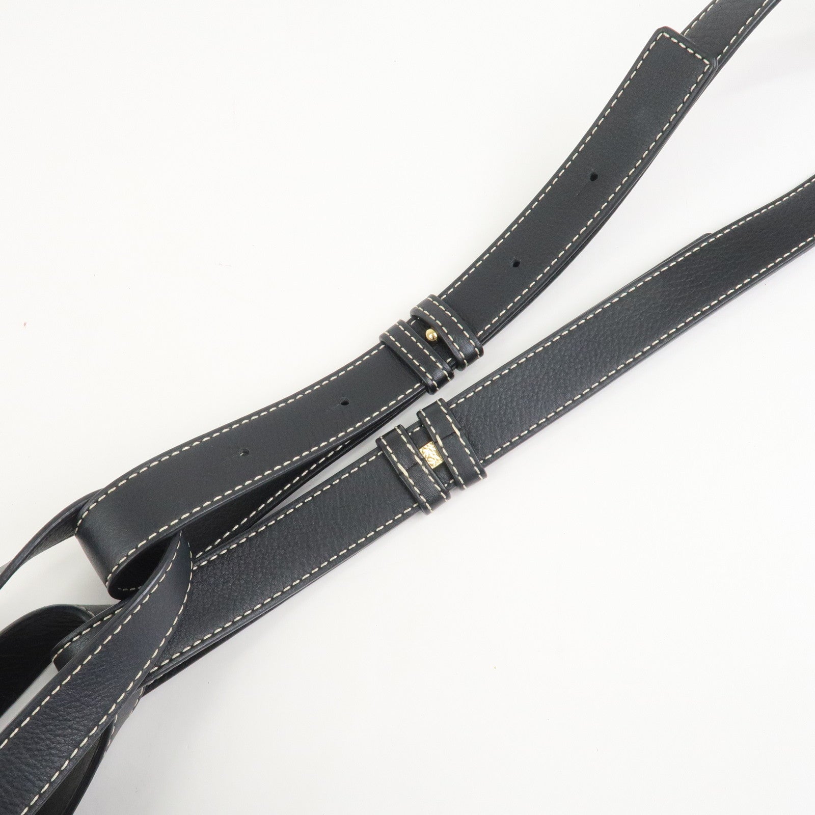 LOEWE Anagram Hammock Small Shoulder Bag Crossbody Bag Beige Black