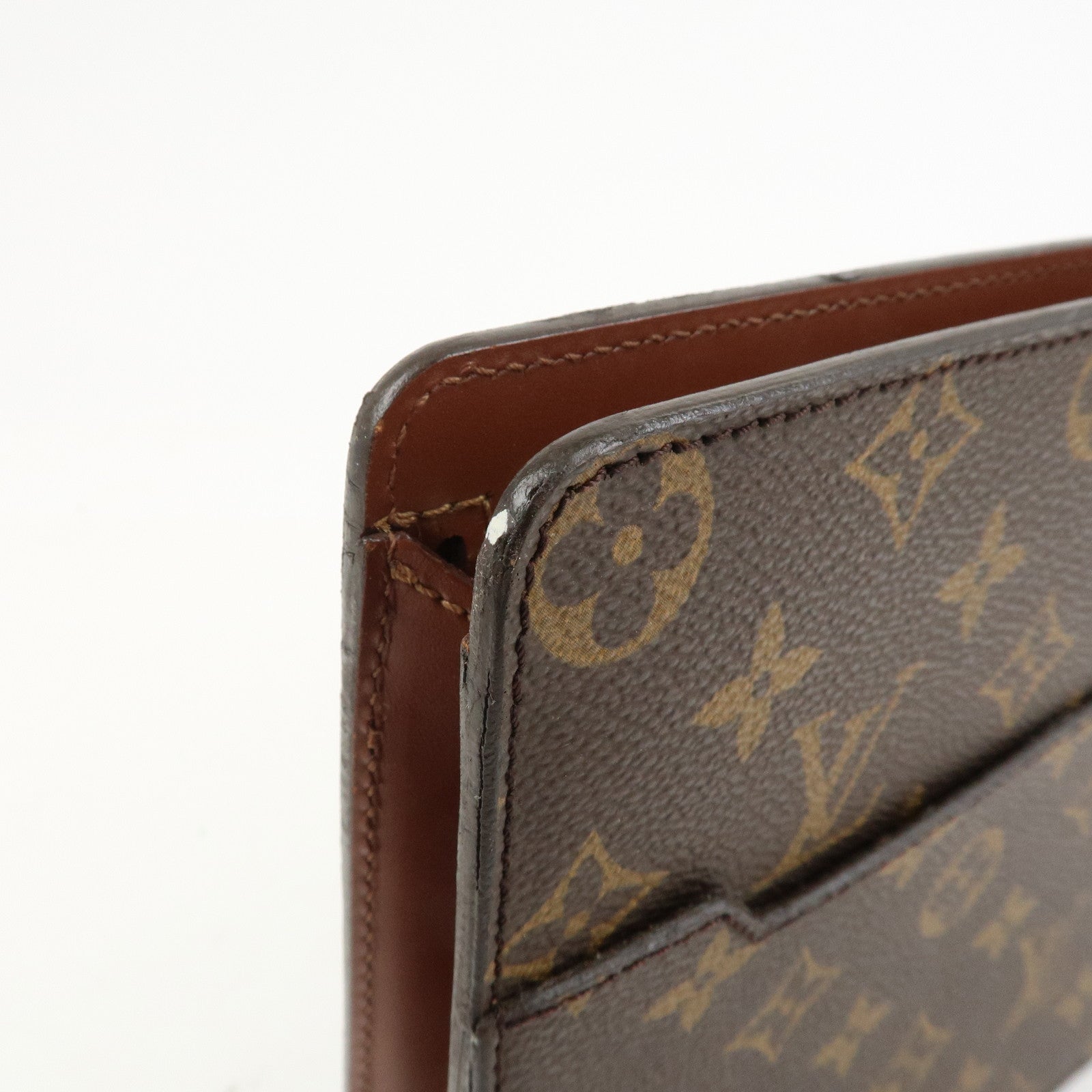 Louis Vuitton Monogram Pochette Homme Clutch Bag Brown M51795