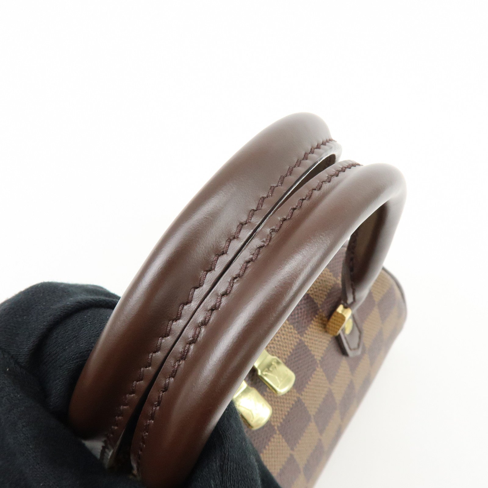 Louis Vuitton Damier Ebene Rivera Mini Hand Bag Brown N41436