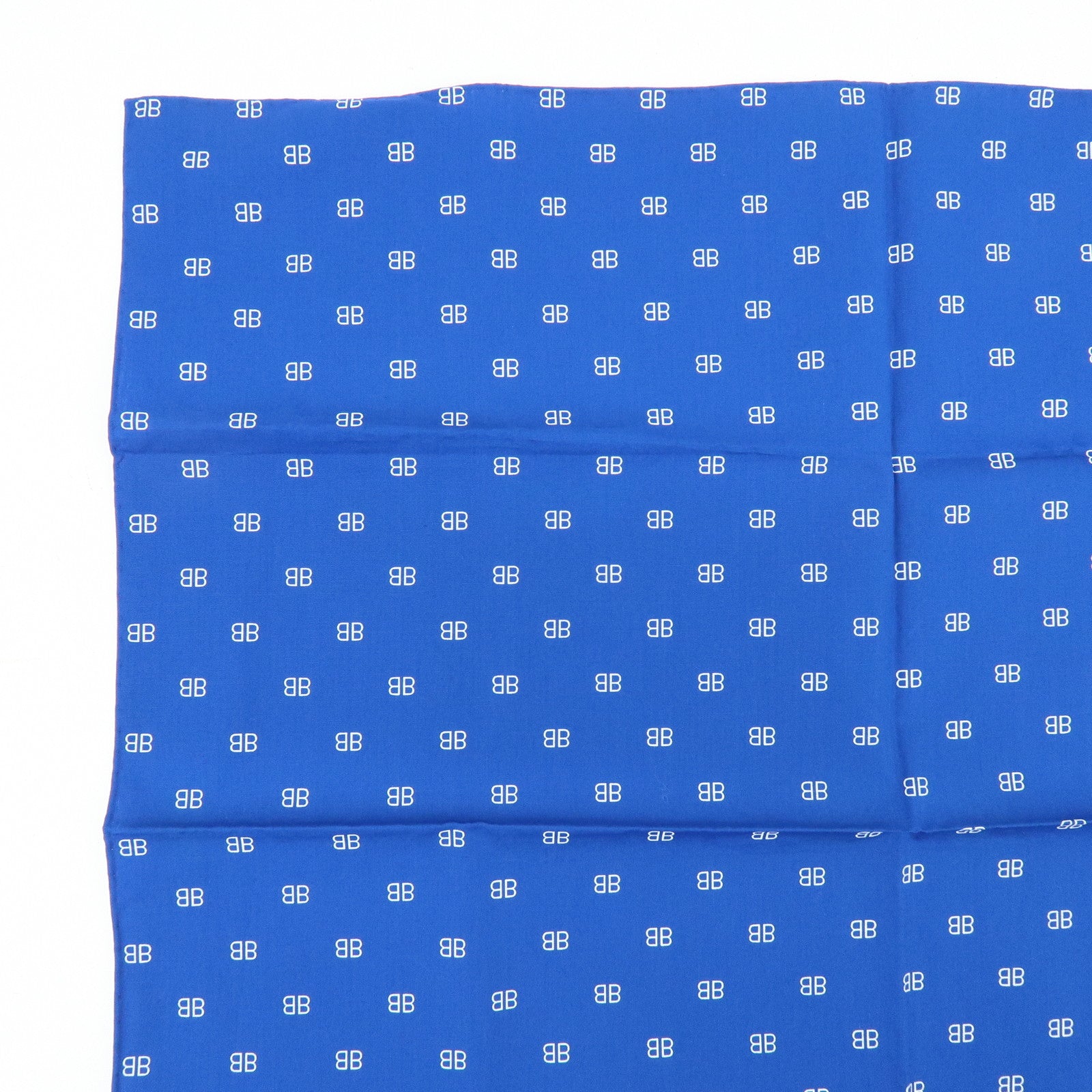 BALENCIAGA BB Logo Cotton 100% Scarf Tokyo Limited Blue