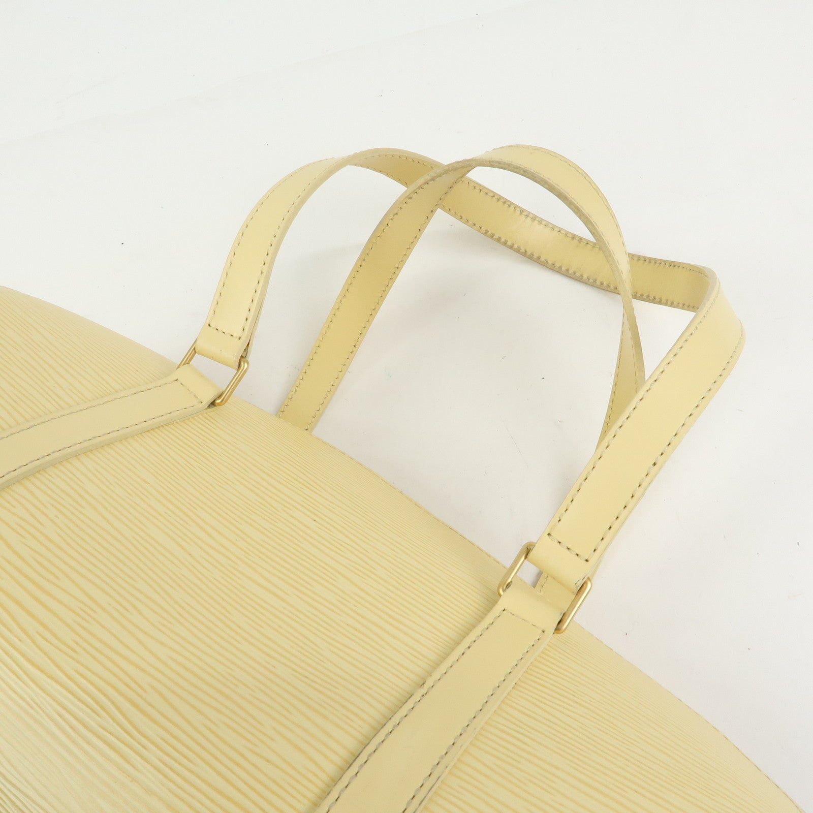 Louis Vuitton Epi Leather Soufflot & Pouch Hand Bag Vanilla M5222A