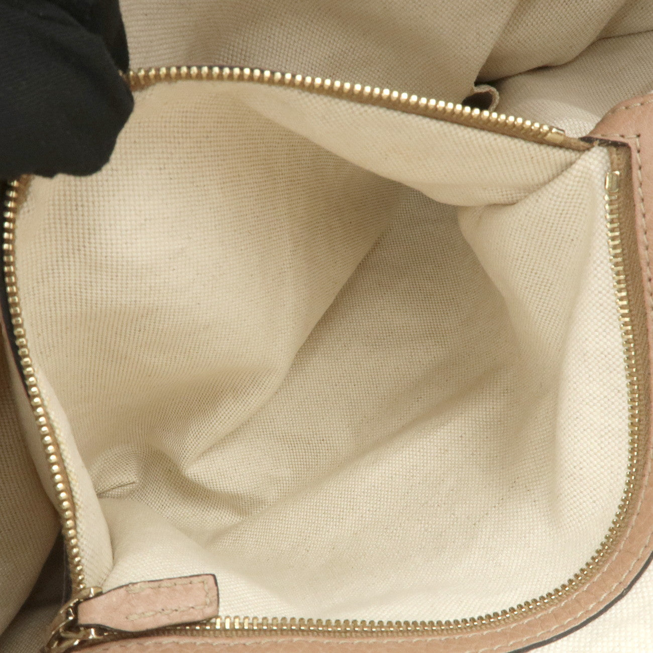 GUCCI Bamboo Leather Shoulder Bag Hand Bag Pink Gold 269949